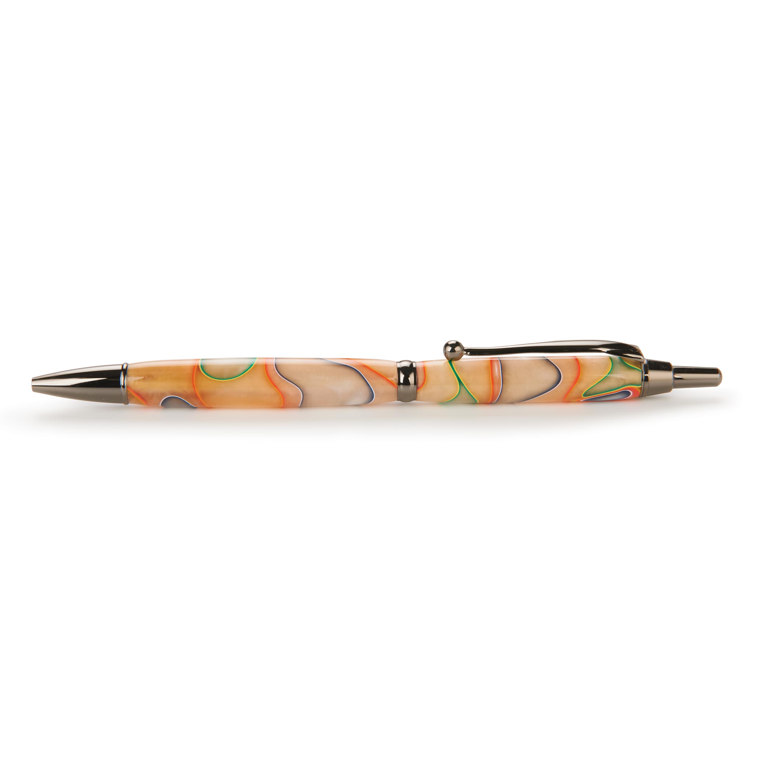 product: WoodRiver Slim Style Schmidt Click Mechanism Ballpoint Pen Kit - Gunmetal -7 mm shown