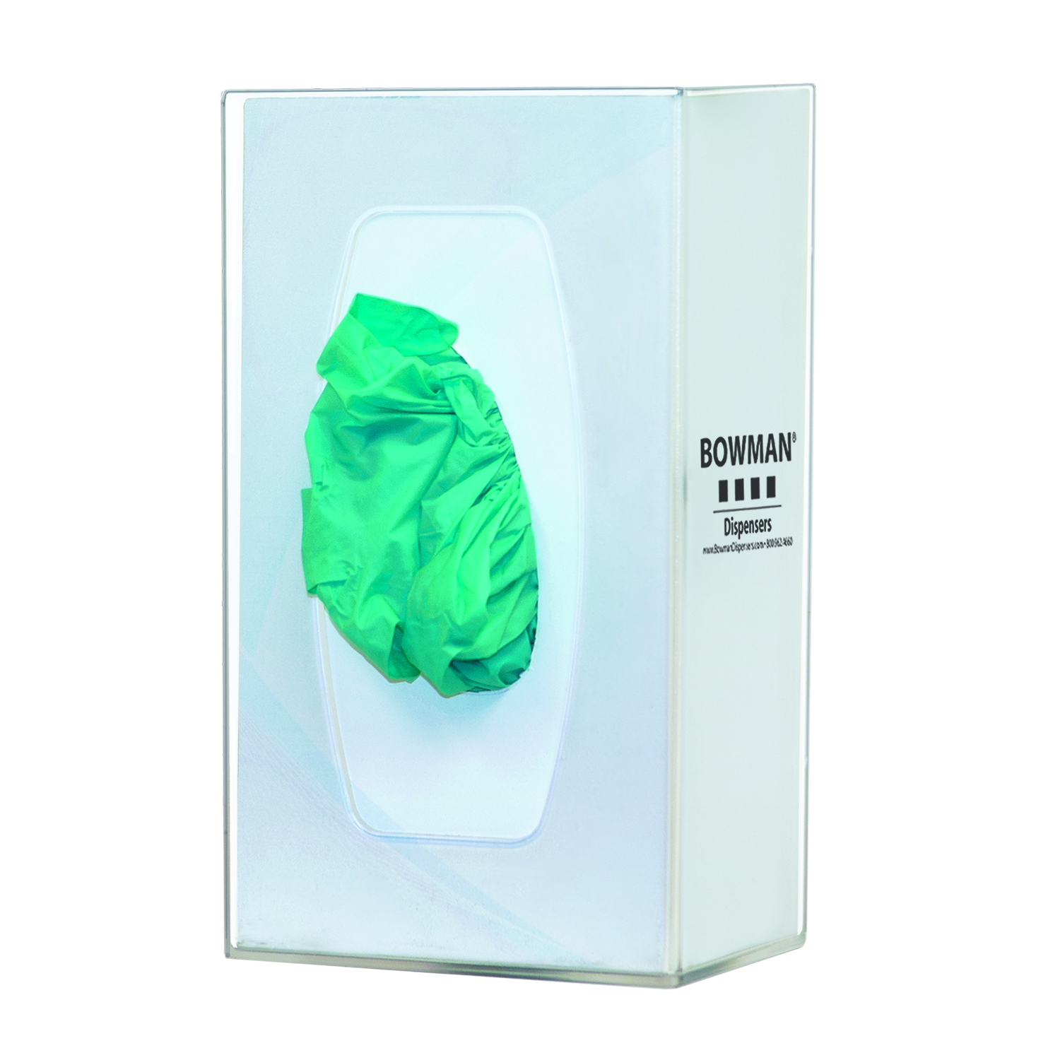 product: Bowman Dispensers Glove Box Dispenser Clear shown