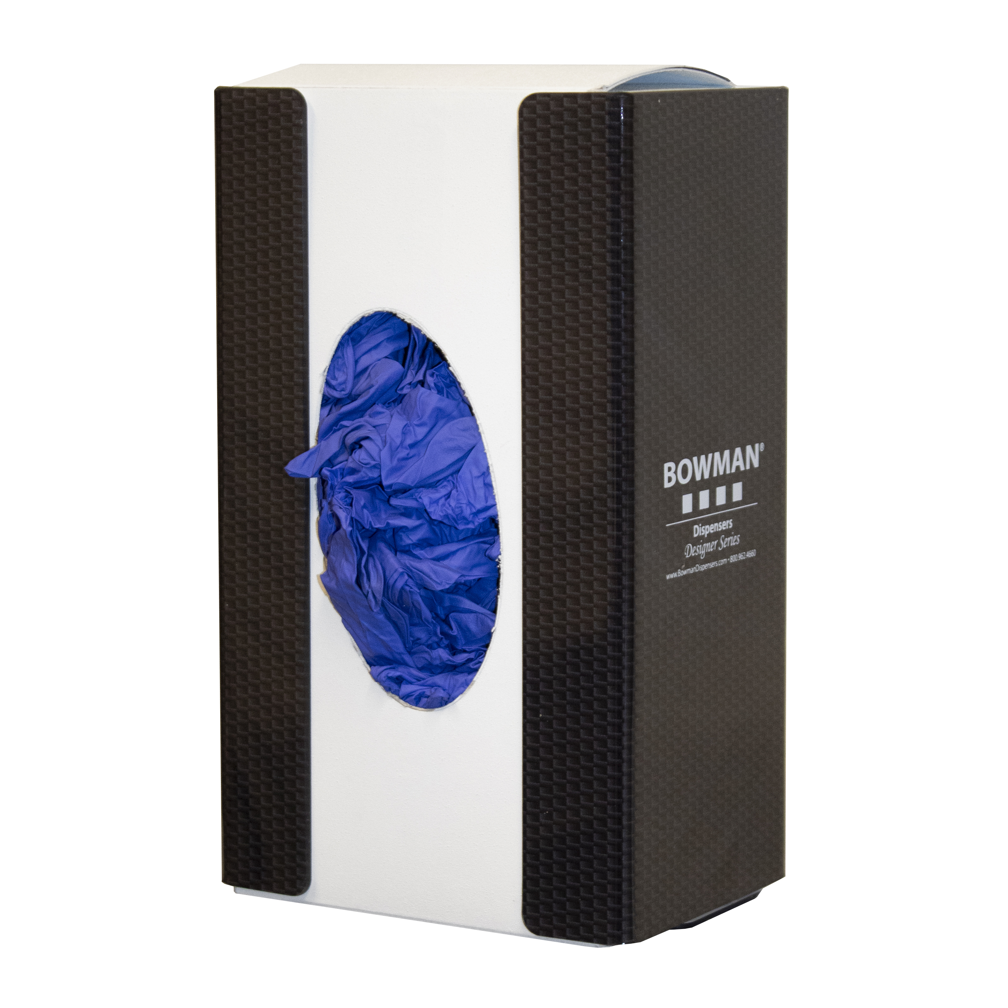 product: Bowman Dispensers Glove Box Dispenser Black Carbon Squares shown