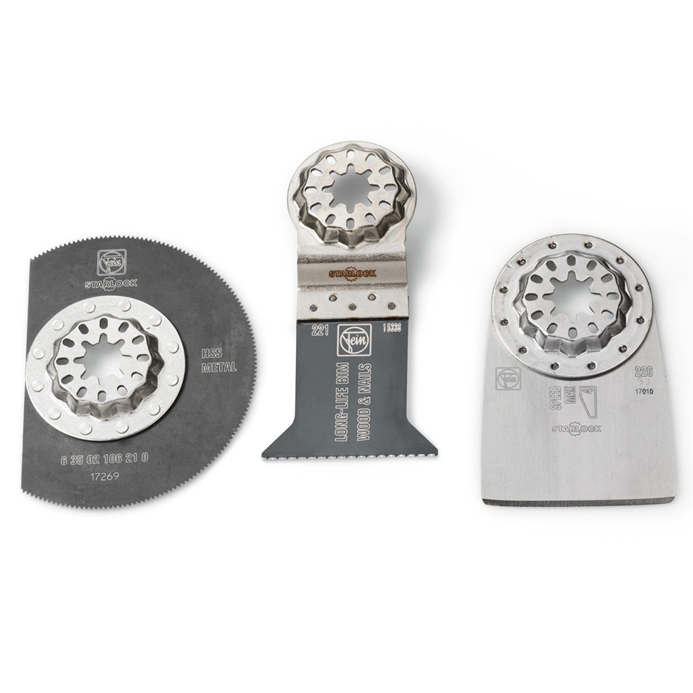 product: Fein Starlock Combo Renovation PRO  Multi-Tool Accessory Set - 3 Piece shown