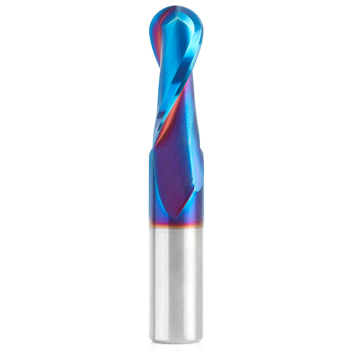 product: Amana Tool 46380-K Spiral Up-Cut Ball Nose Double Flute Router Bit 1/4