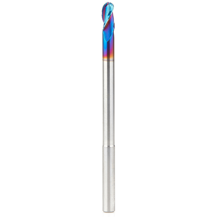 product: Amana Tool 46490-K Extra Long 2D/3D Carving Tapered Ball Nose Triple Flute Router Bit 0.10 Deg Angle 1/4