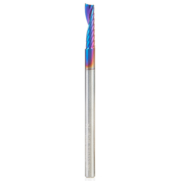 product: Amana Tool 51410-K Spiral O Single Flute Plastic Cutting Up-Cut Mirror Finish CNC Router Bit 1/8