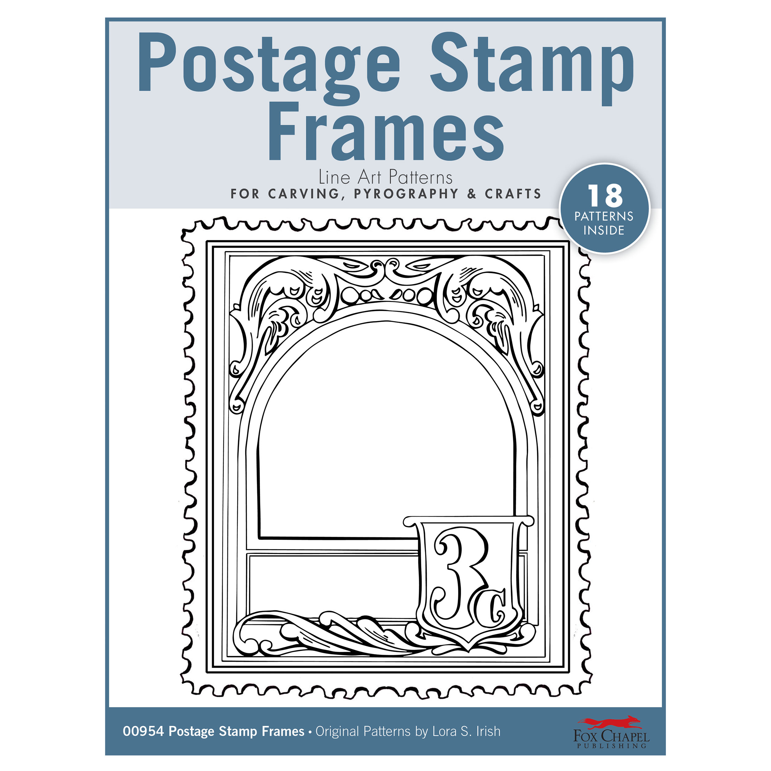 product: Fox Chapel Postage Stamp Frames Pattern Pack shown