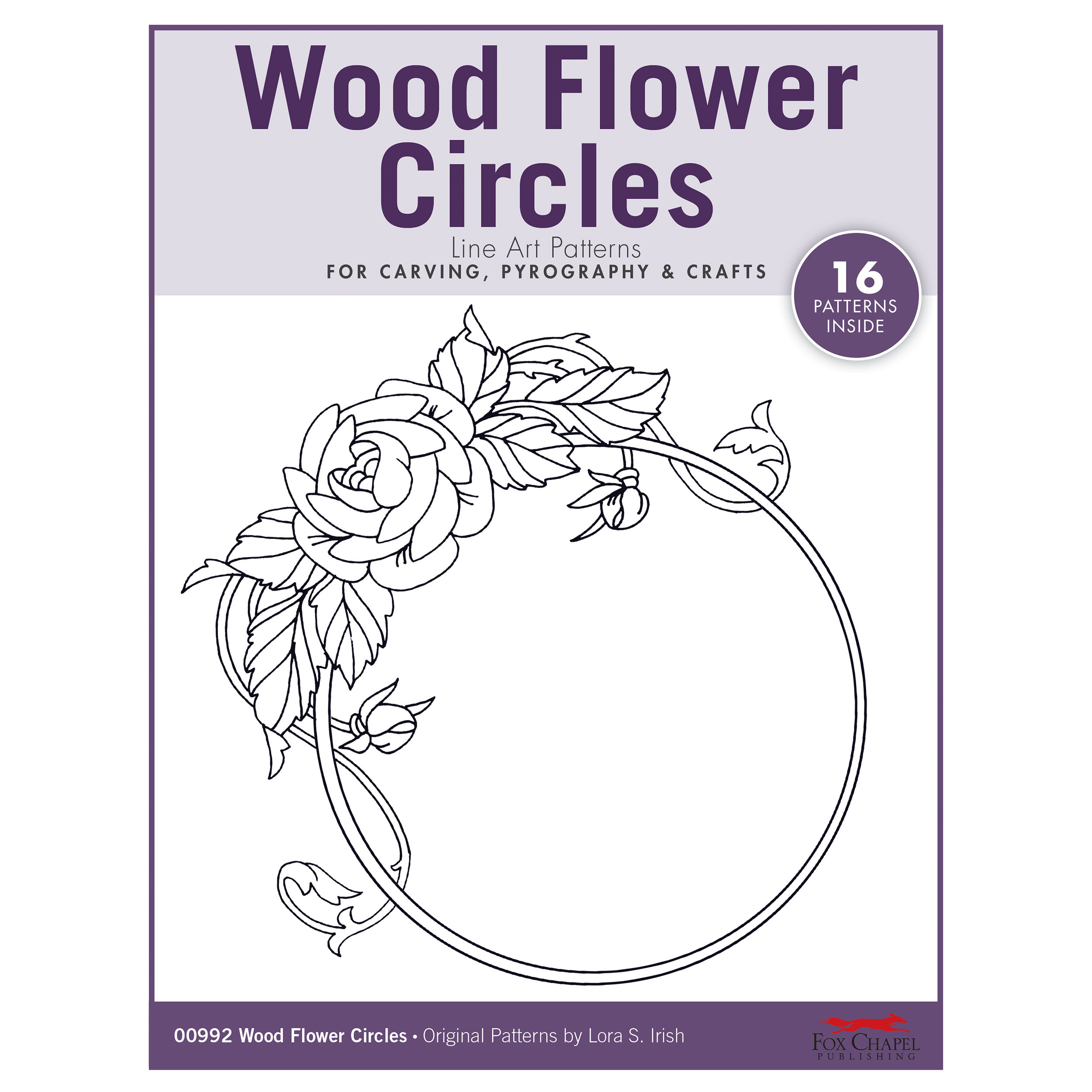 product: Fox Chapel Wood Flower Circles Pattern Pack By Lora S. Irish shown