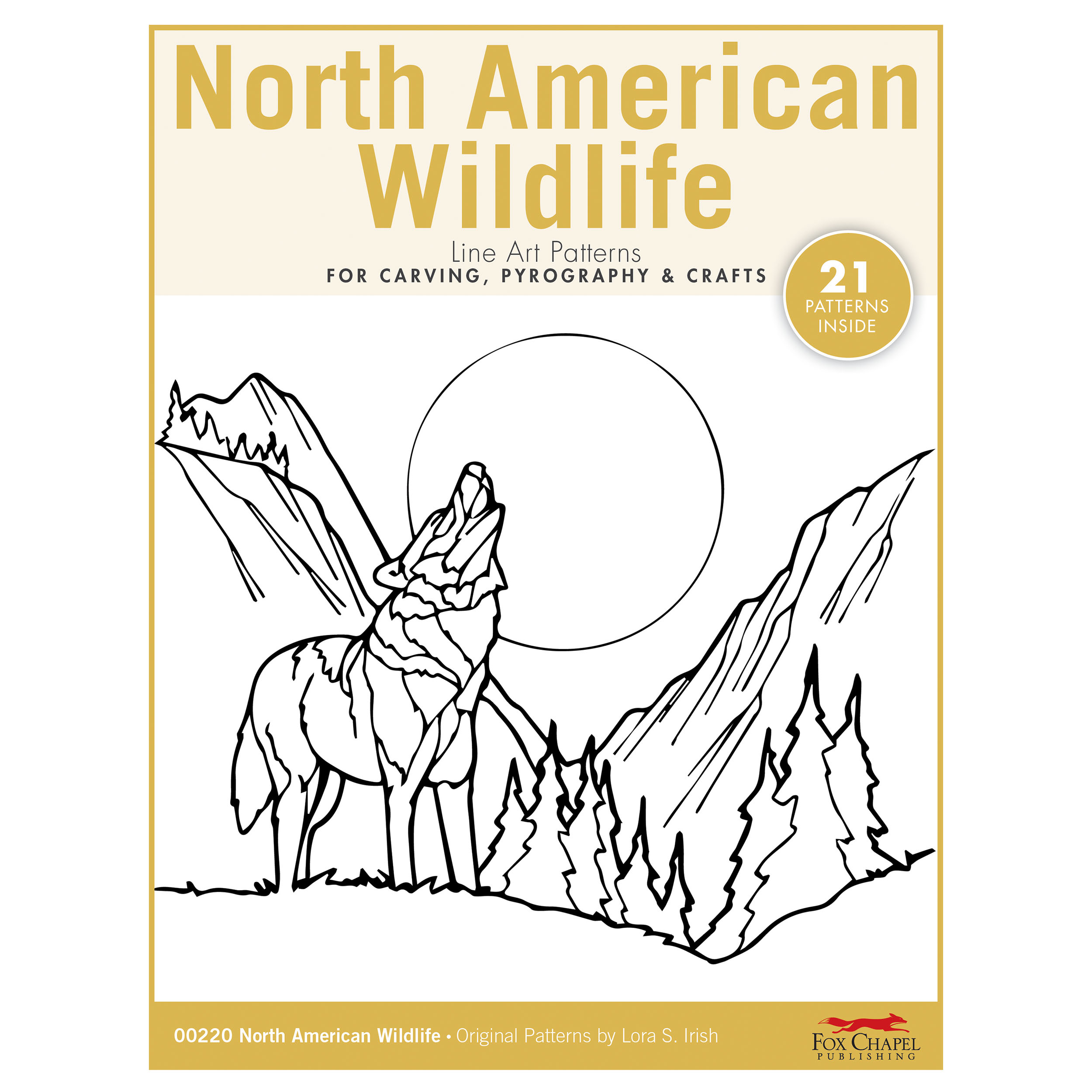 product: Fox Chapel North American Wildlife Carving Patterns Pack shown