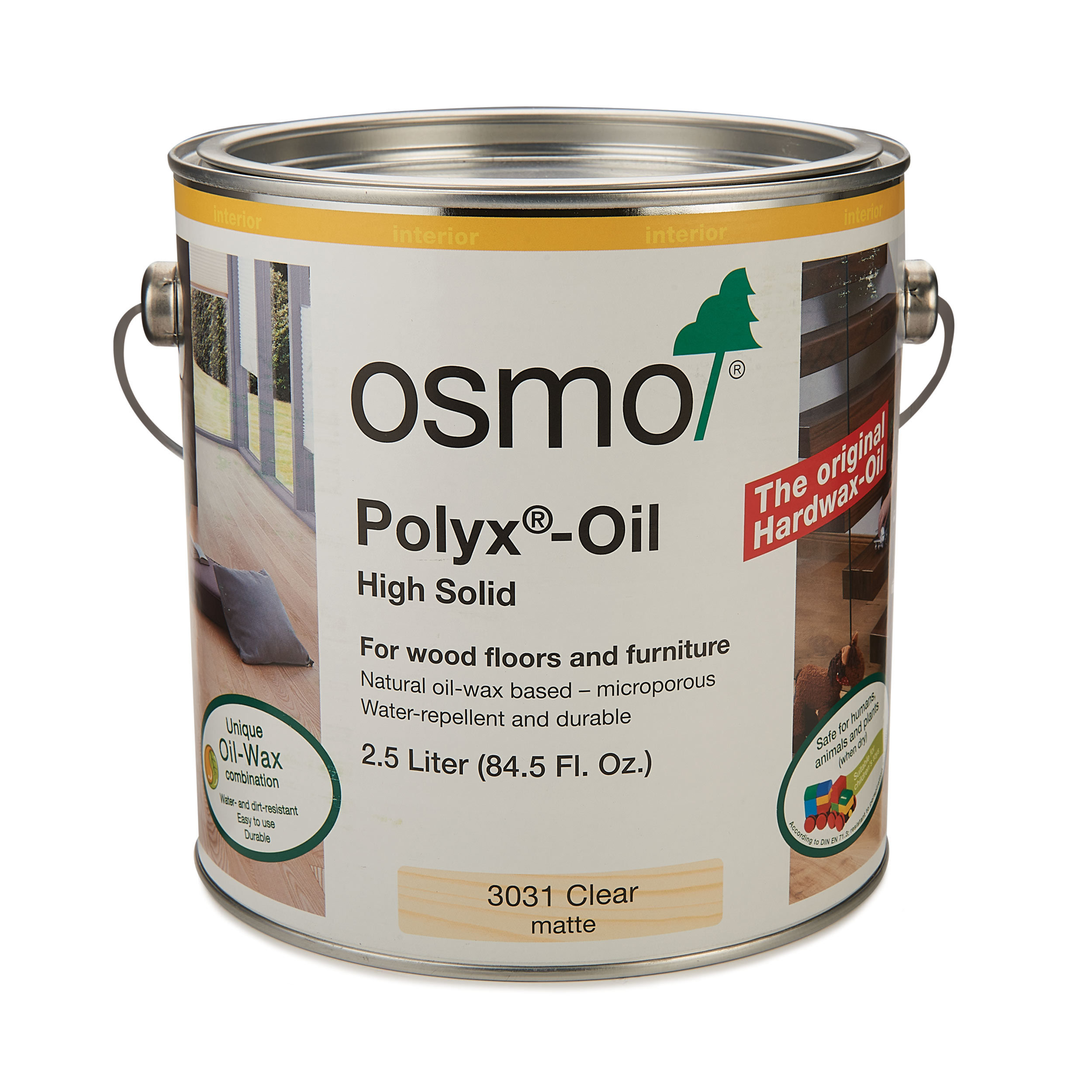 product: osmo Polyx-Oil - 3031 Clear - Matte - Solvent Based - 2.5 L shown