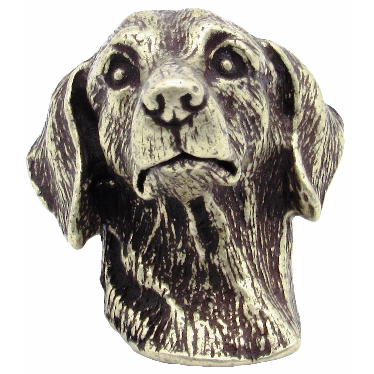 product: Buck Snort Lodge Dachshund Knob Brass Oxide shown