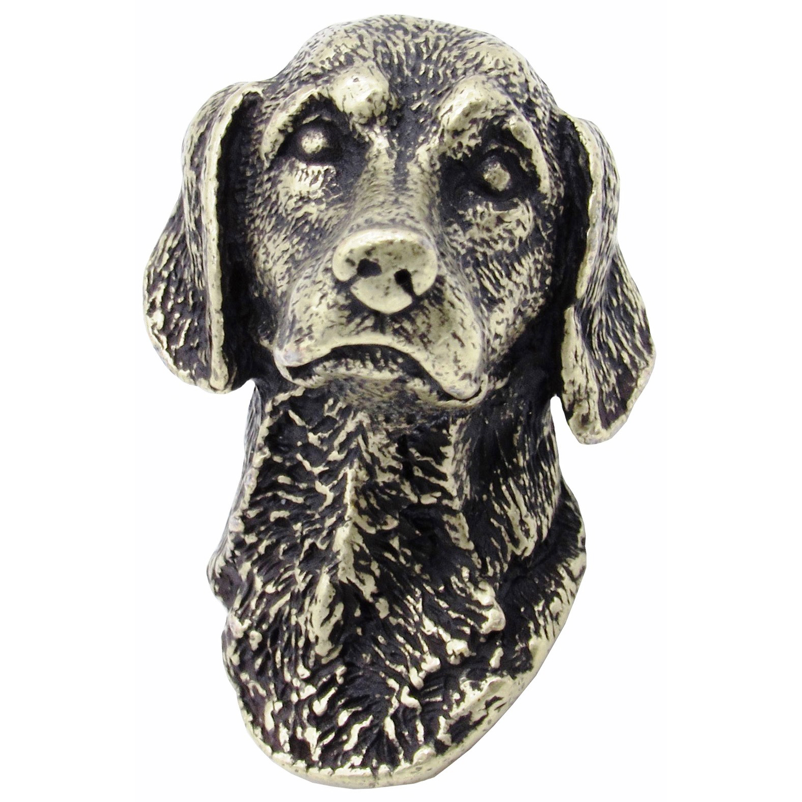 product: Buck Snort Lodge German Short Hair Knob Brass Oxide shown