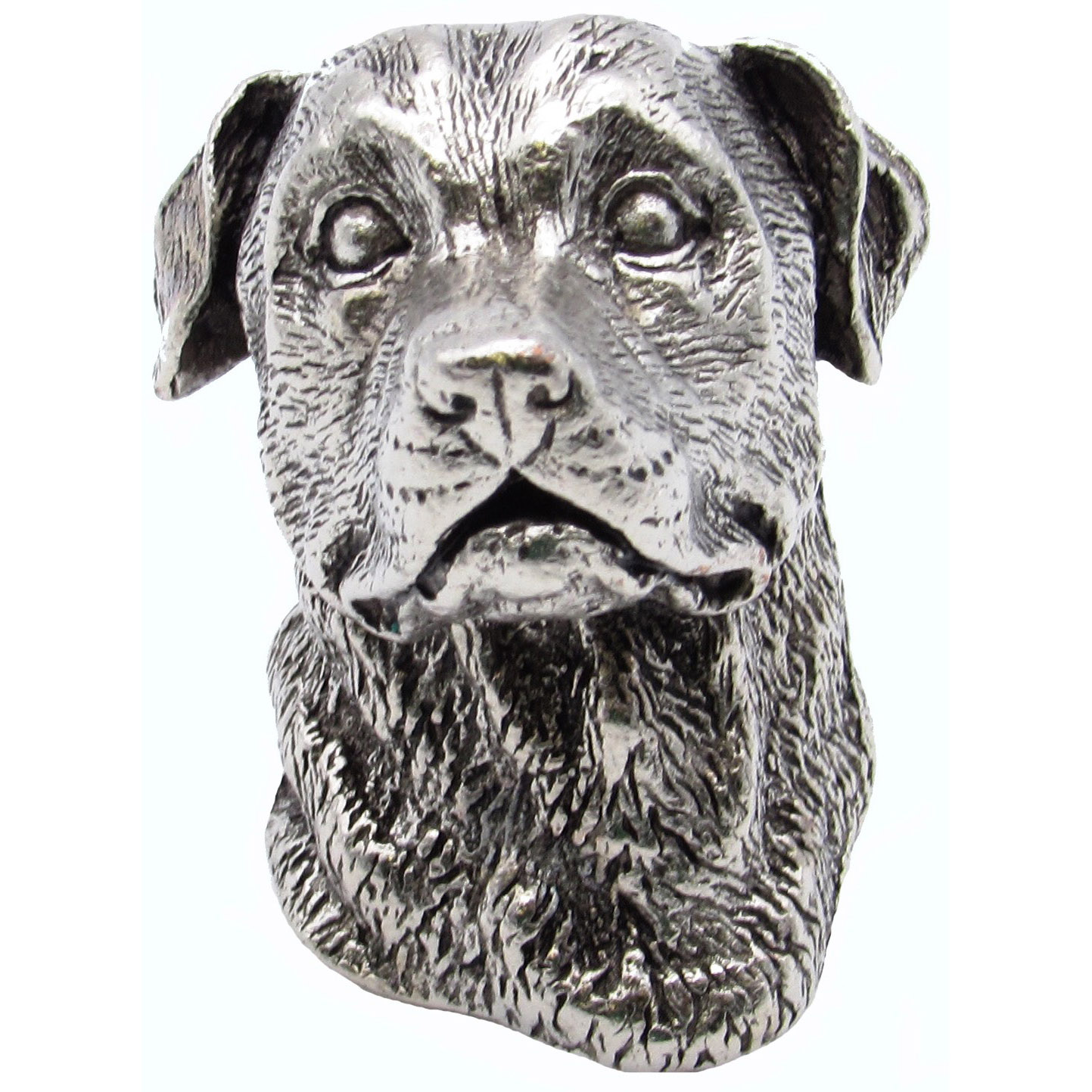 product: Buck Snort Lodge Rottweiler Knob Pewter Oxide shown