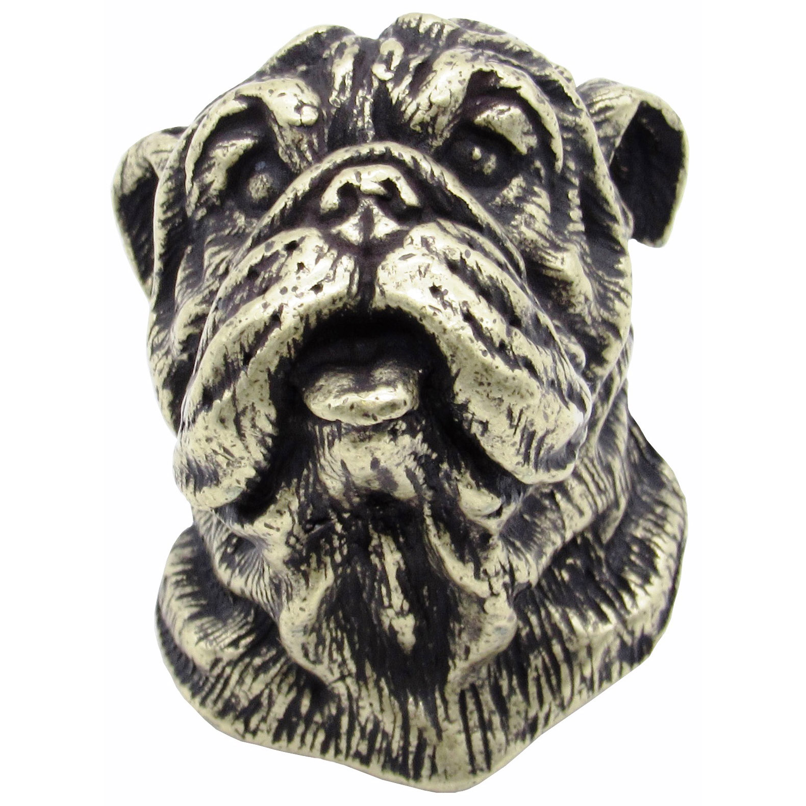 product: Buck Snort Lodge Bulldog Knob Brass Oxide shown