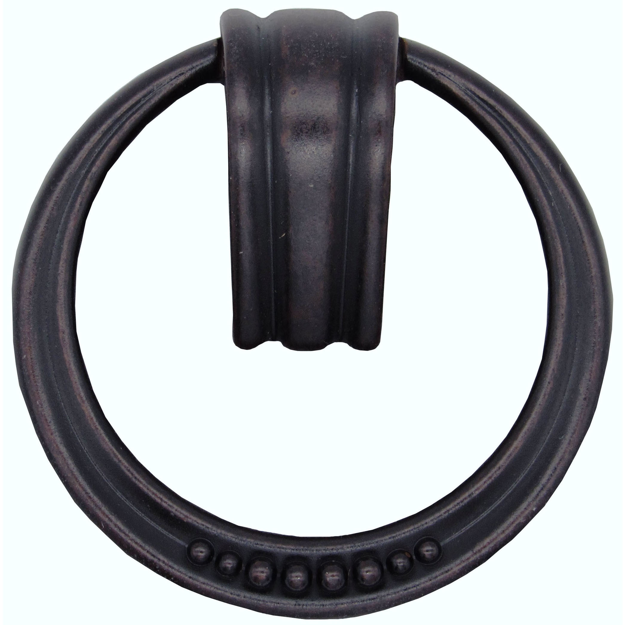 product: Buck Snort Lodge Beaded Elegance Ring Pull Oil Rubbed Bronze shown