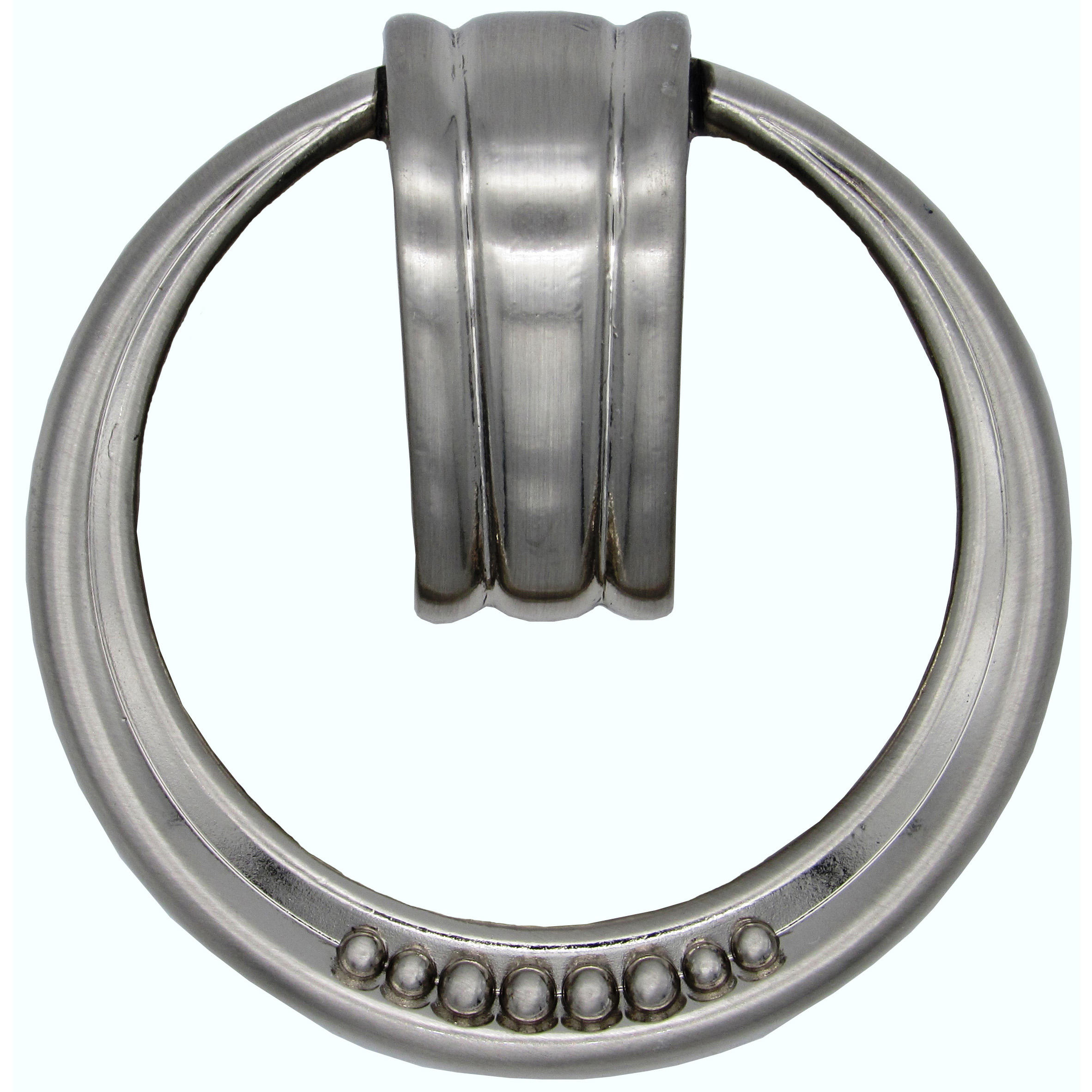 product: Buck Snort Lodge Beaded Elegance Ring Pull Satin Nickel shown