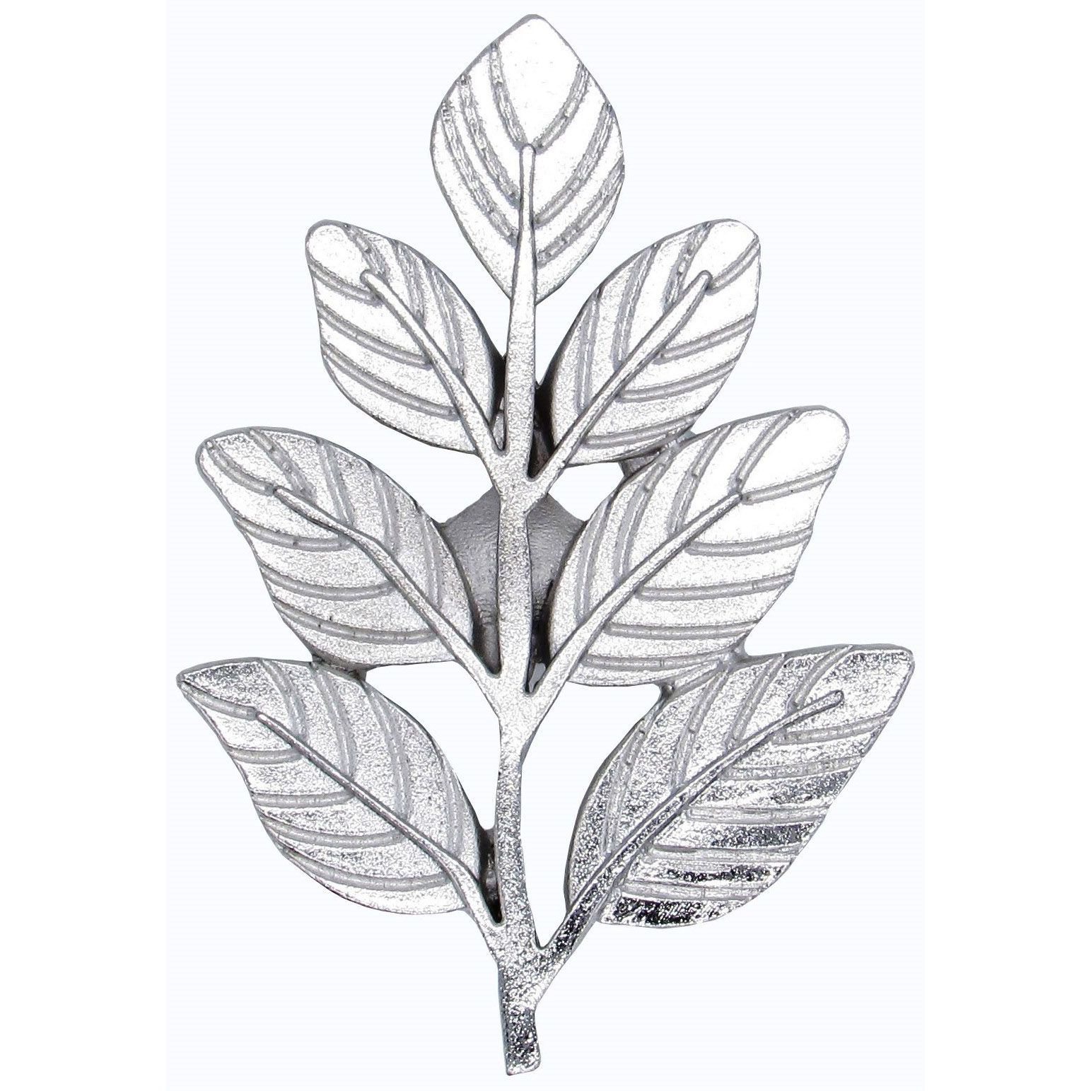 product: Buck Snort Lodge Fern Leaf Knob Nickel shown