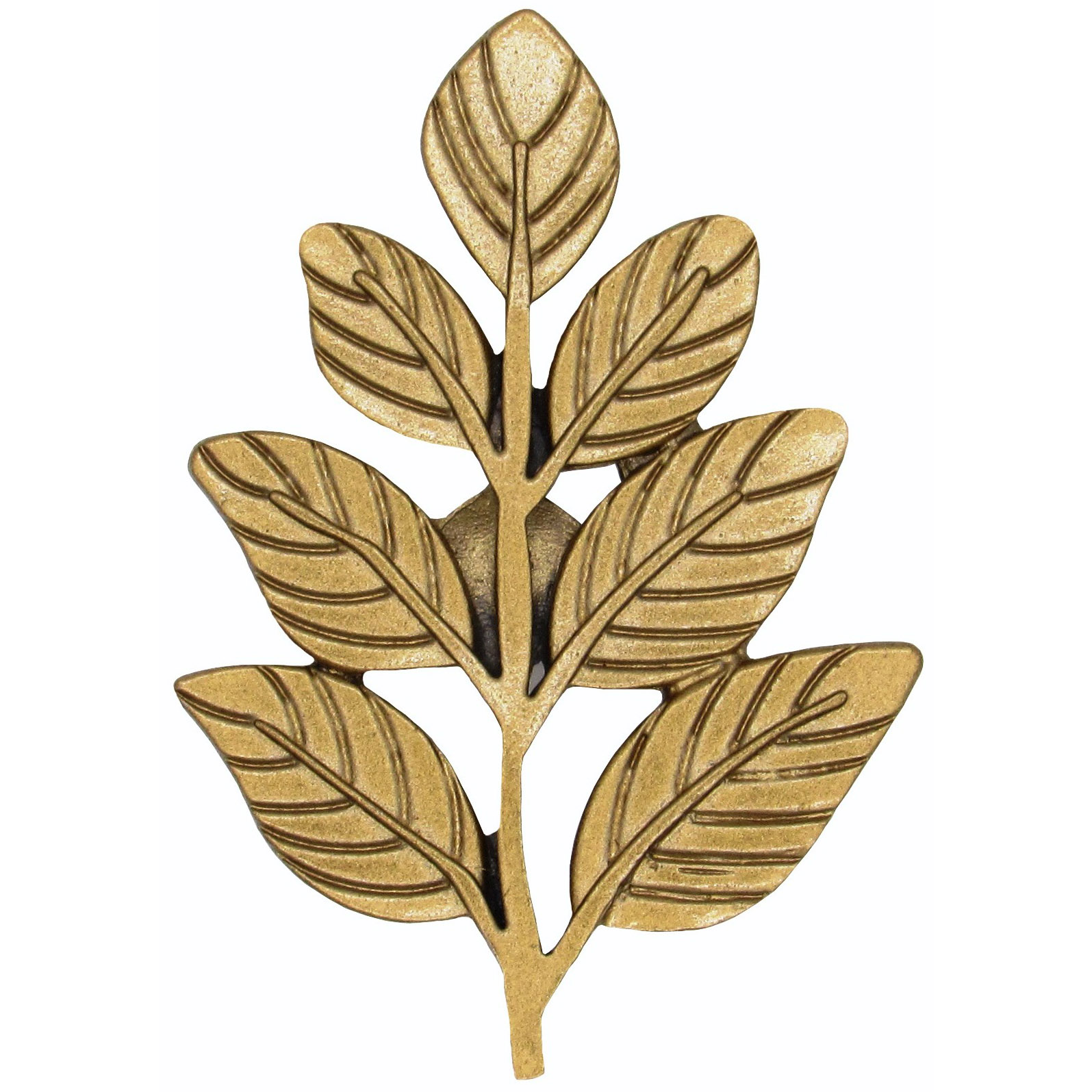 product: Buck Snort Lodge Fern Leaf Knob Lux Gold shown