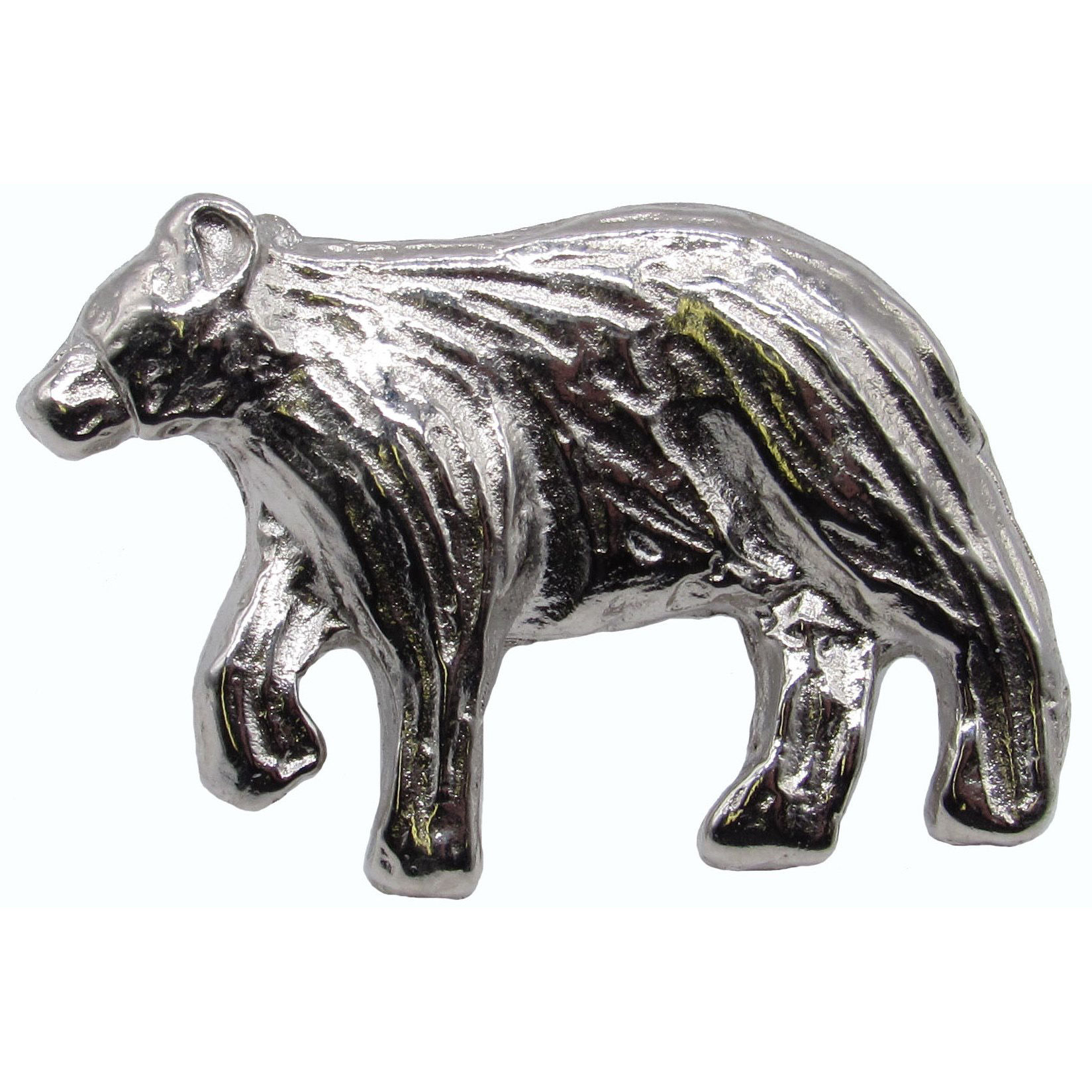 product: Buck Snort Lodge Bear Left Facing Knob Nickel shown