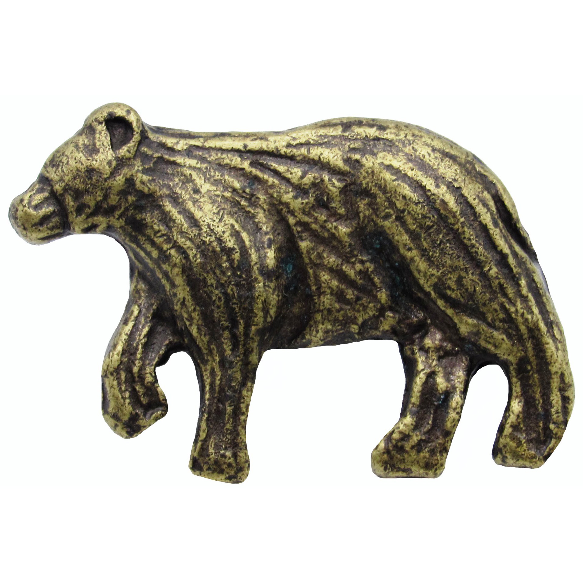 product: Buck Snort Lodge Bear Left Facing Knob Brass Oxide shown