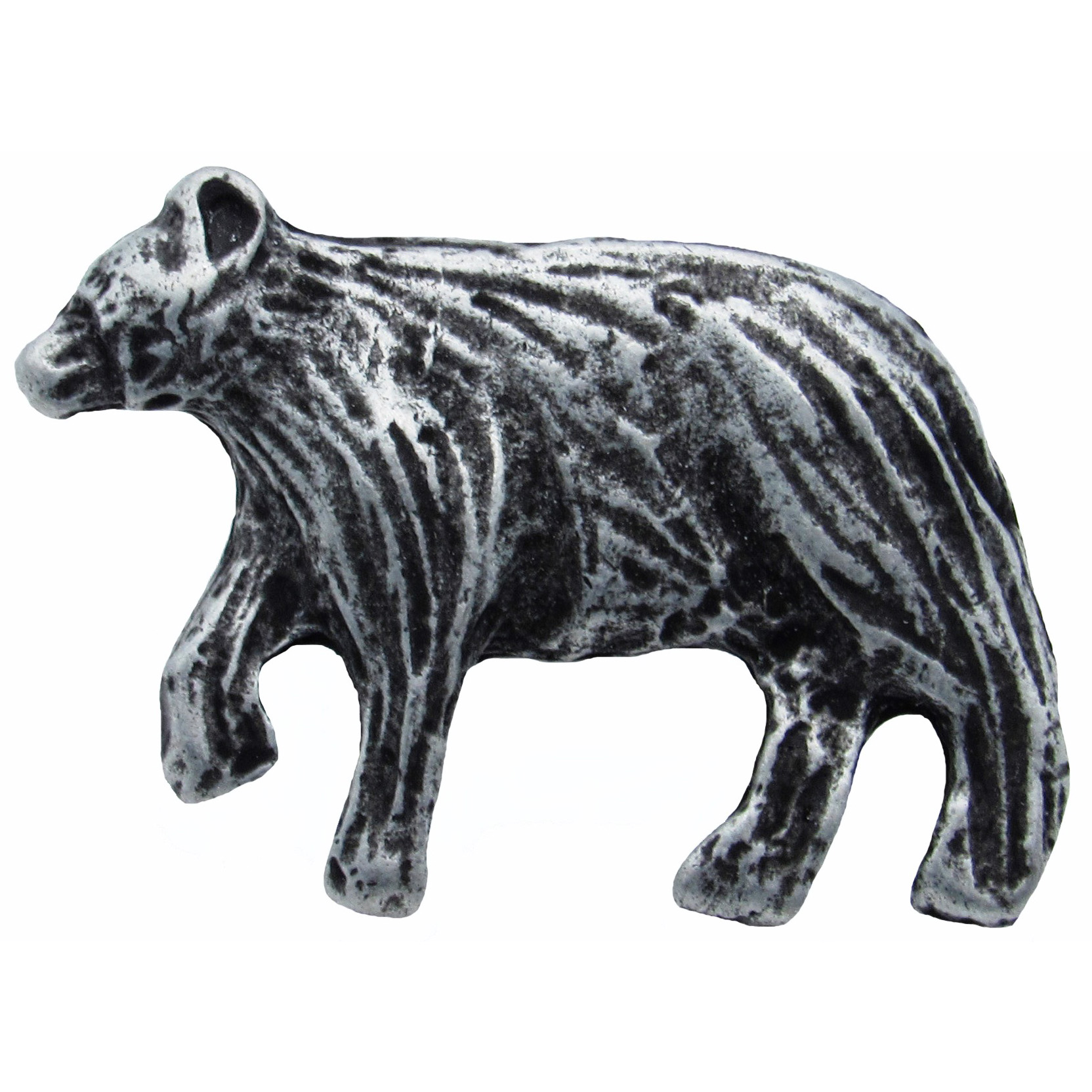 product: Buck Snort Lodge Bear Left Facing Knob Pewter Oxide shown