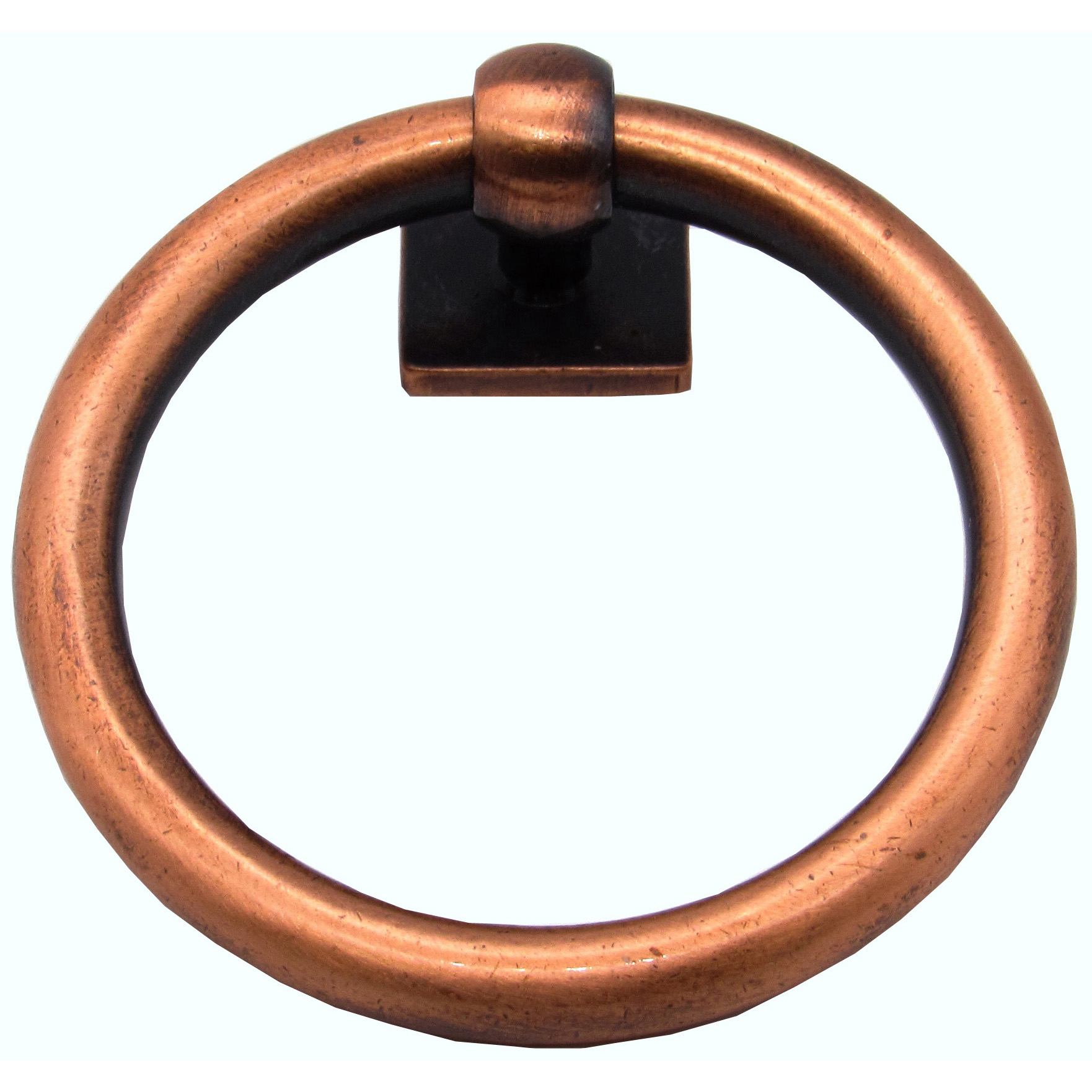 product: Buck Snort Lodge Traditional Ring Pull Satin Copper Oxide shown