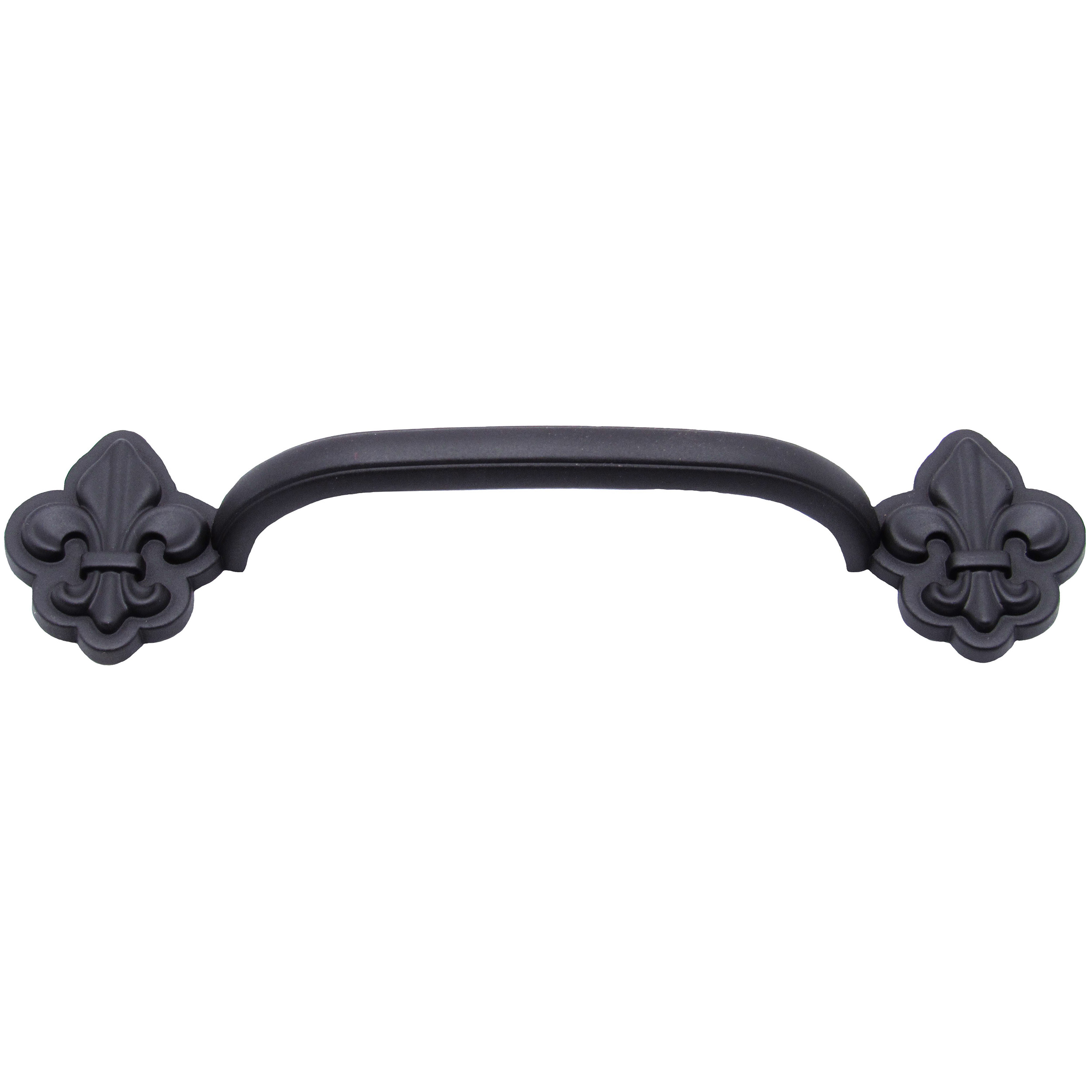 product: Buck Snort Lodge Fleur De Lis Arch Pull 3-3/4