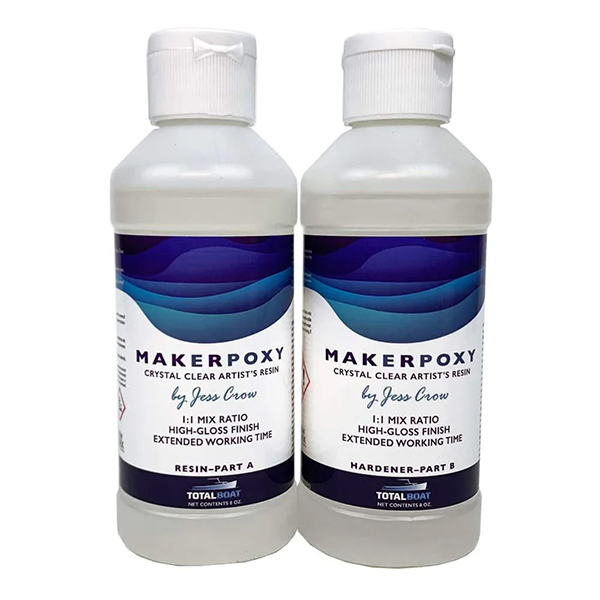 product: TotalBoat MakerPoxy Crystal Clear Artist Resin by Jess Crow - Pint shown