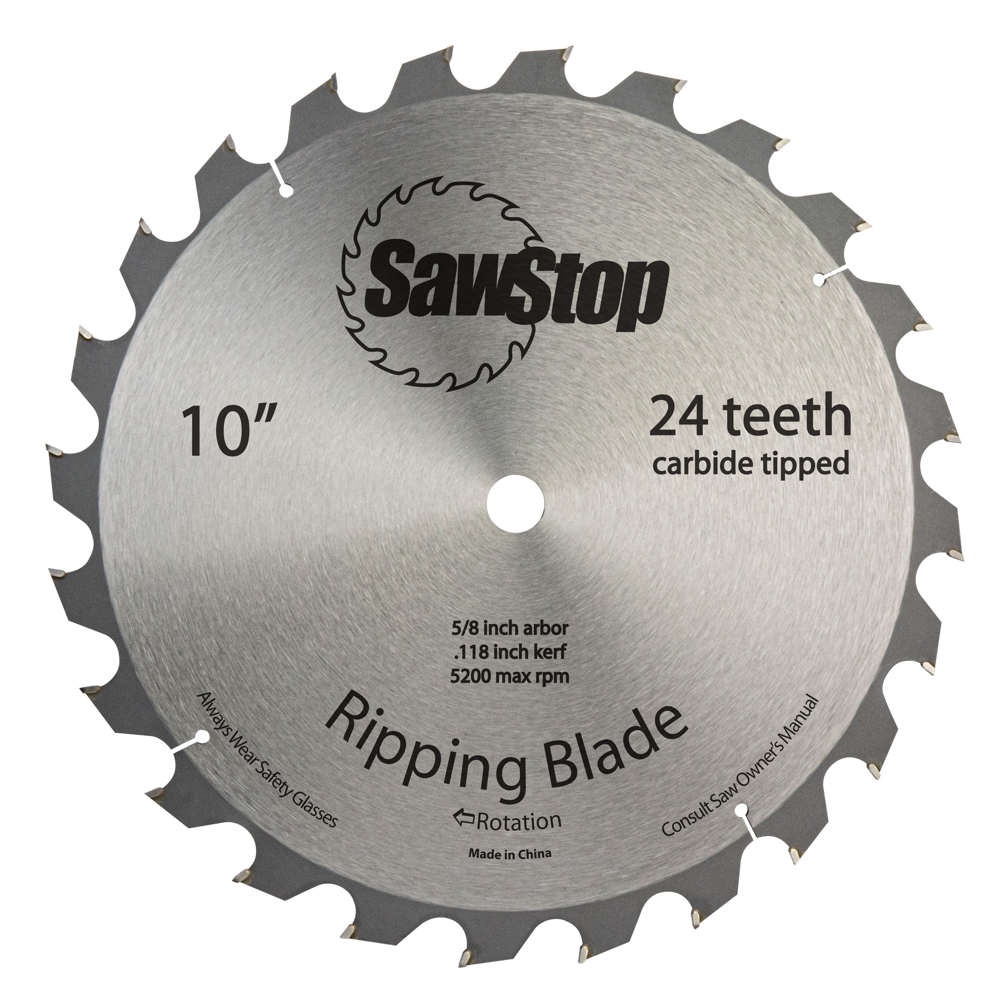 product: Sawstop 24-Tooth Saw Blade shown