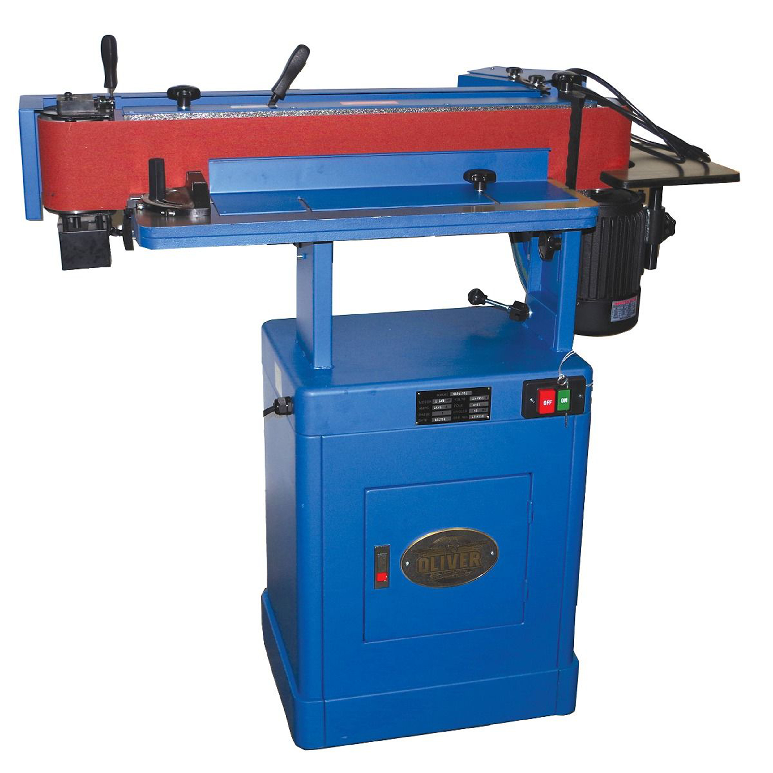 product: Oliver Machinery Horizontal/Vertical Oscillating Belt Sander shown