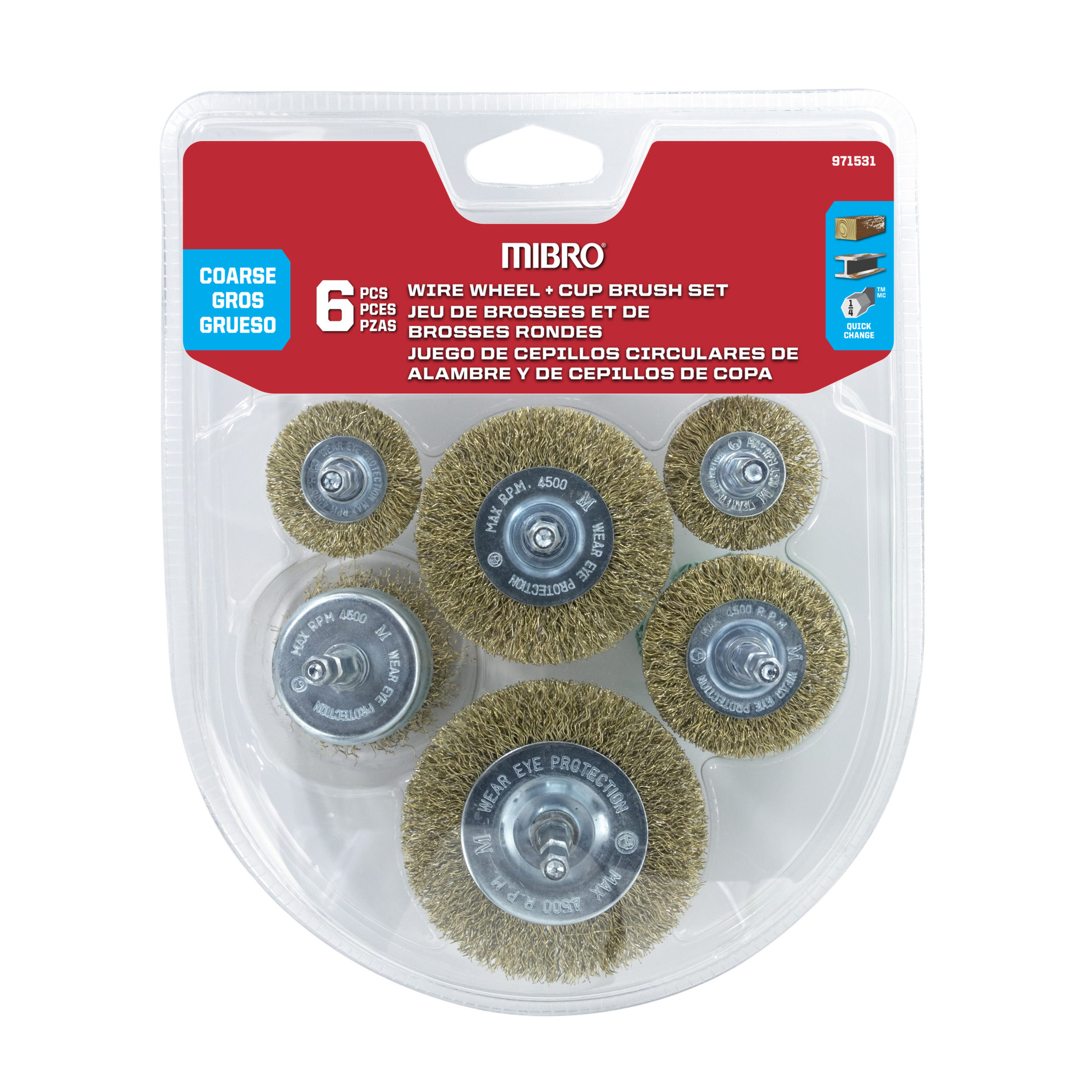 product: Mibro Wire Wheel Brush Set 1-1/2
