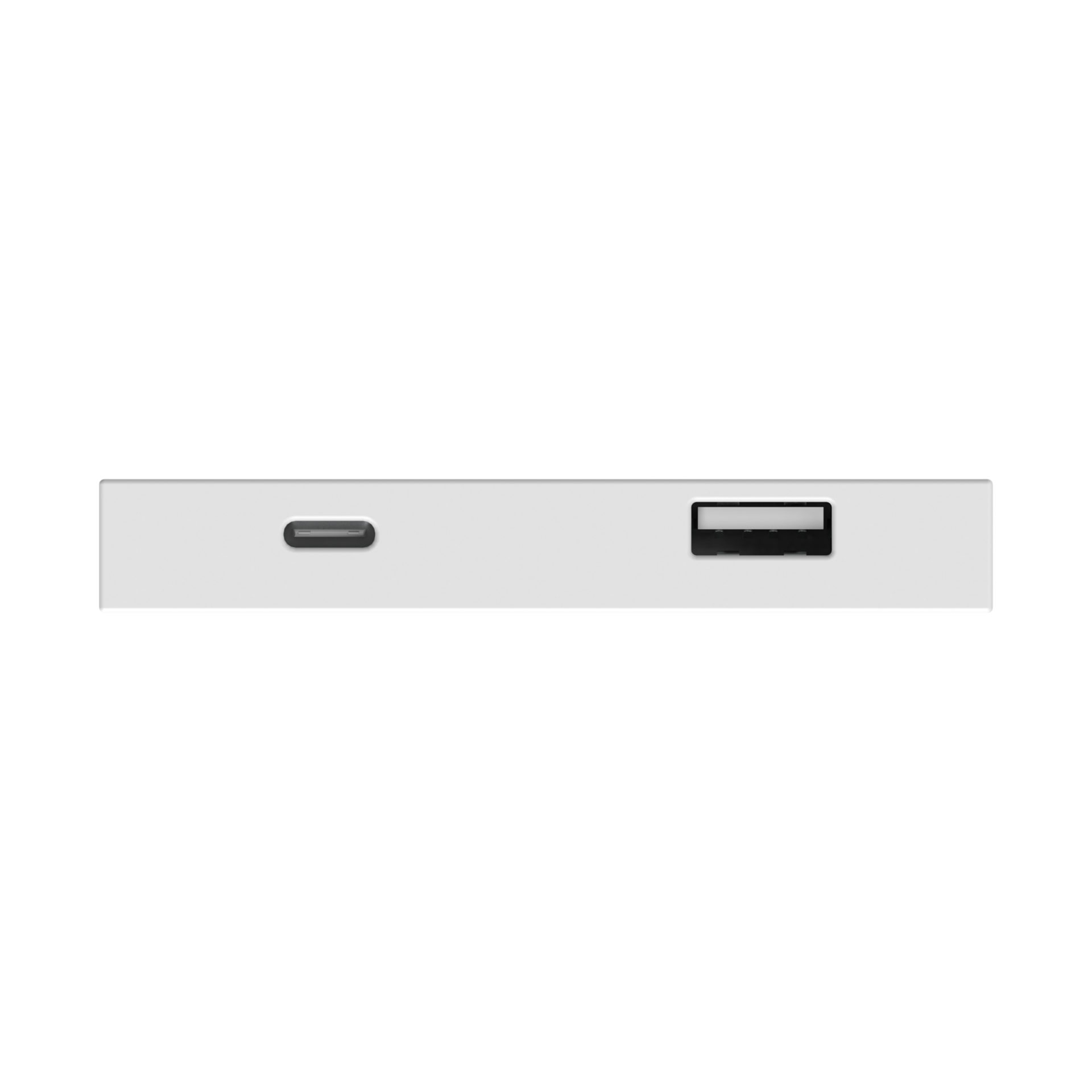 product: Richelieu 5V Rectangular Recessed or Surface Mount USB Charger White shown