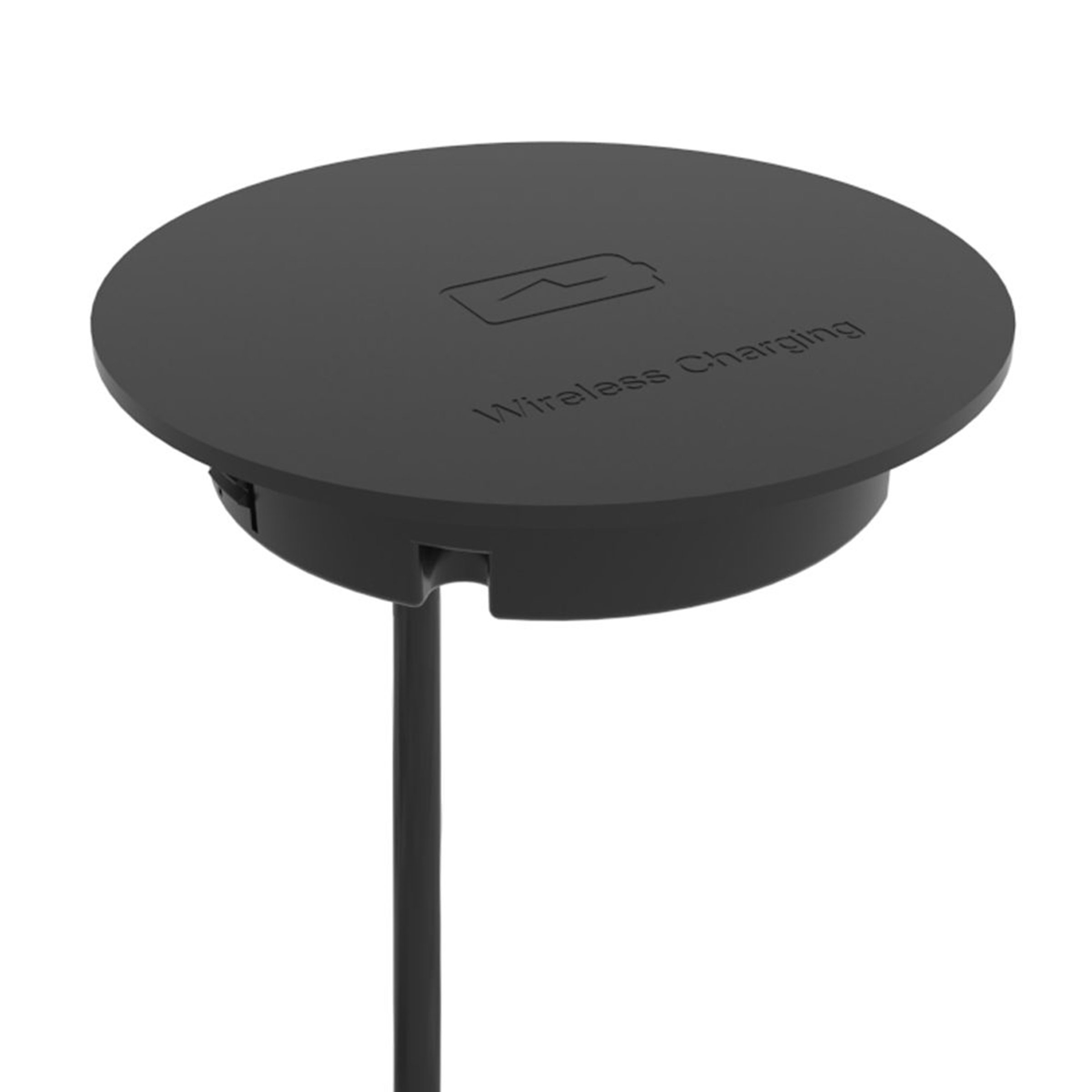 product: Richelieu Recessed Top Mount Wireless QI Charging Station Black shown