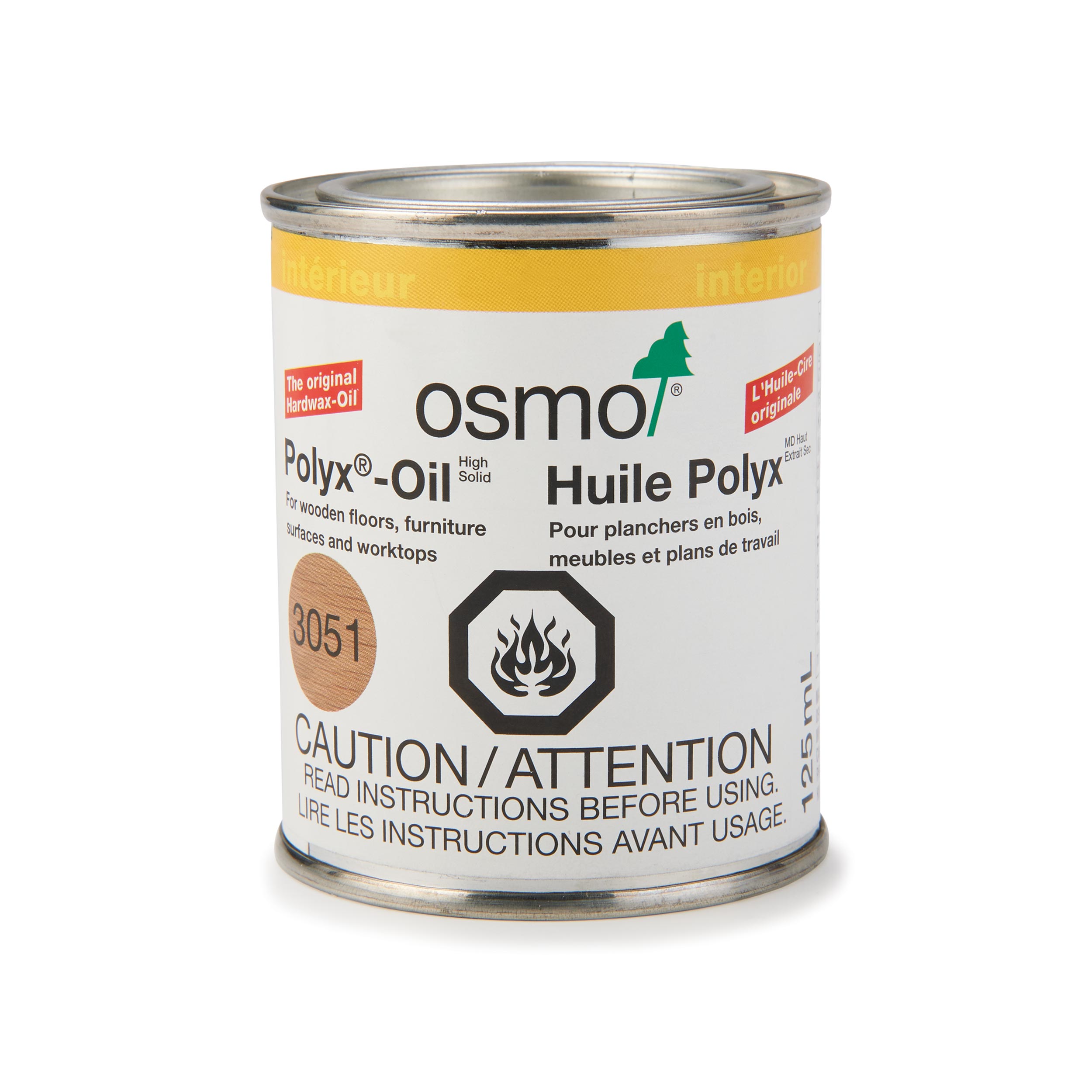 product: osmo Polyx Oil - 3051 Neutral - Matte - Solvent Based - .125 L shown