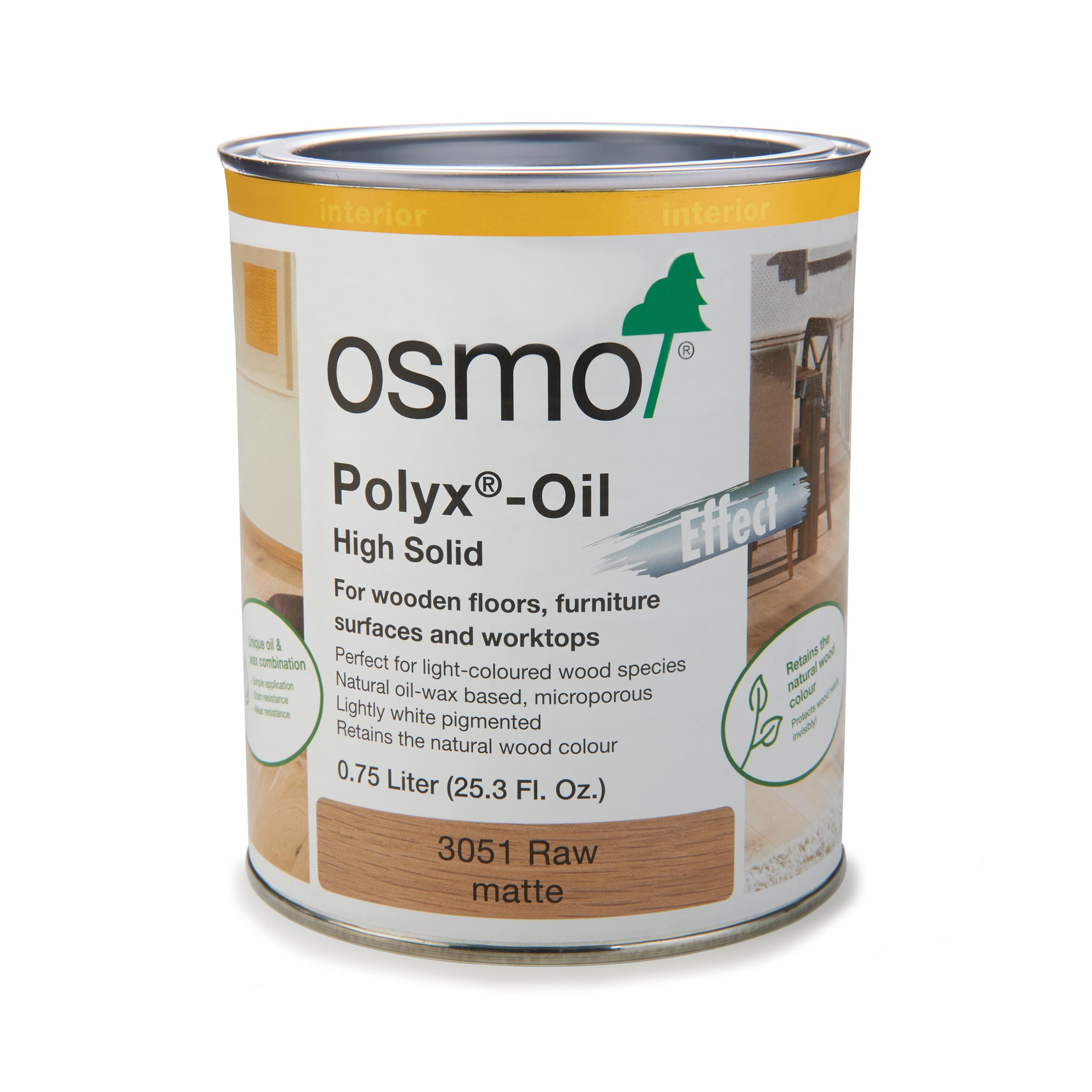 product: osmo Polyx Oil - 3051 Neutral - Matte - Solvent Based - .75 L shown