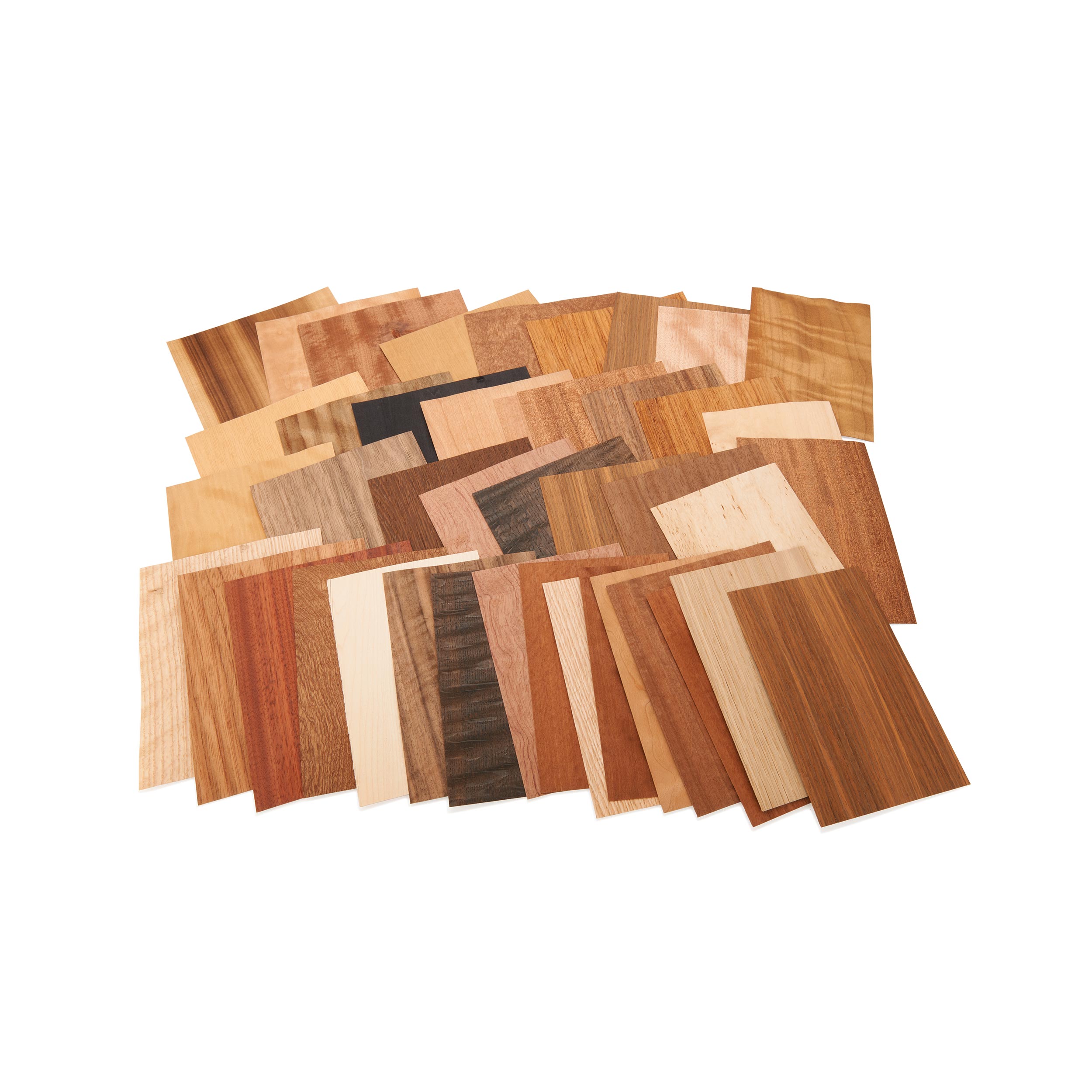 product: Sauers Domestic, Exotic & Dyed Wood Veneer Marquetry Mixed Variety Pack - 5