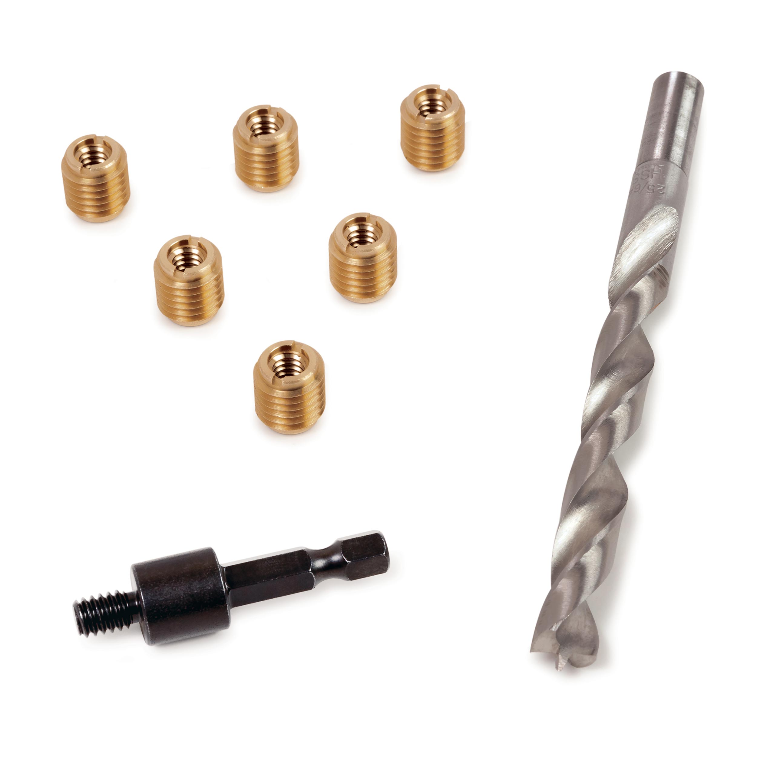product: E-Z LOK E-Z Knife 10-24 Threaded Insert Kit - Brass shown