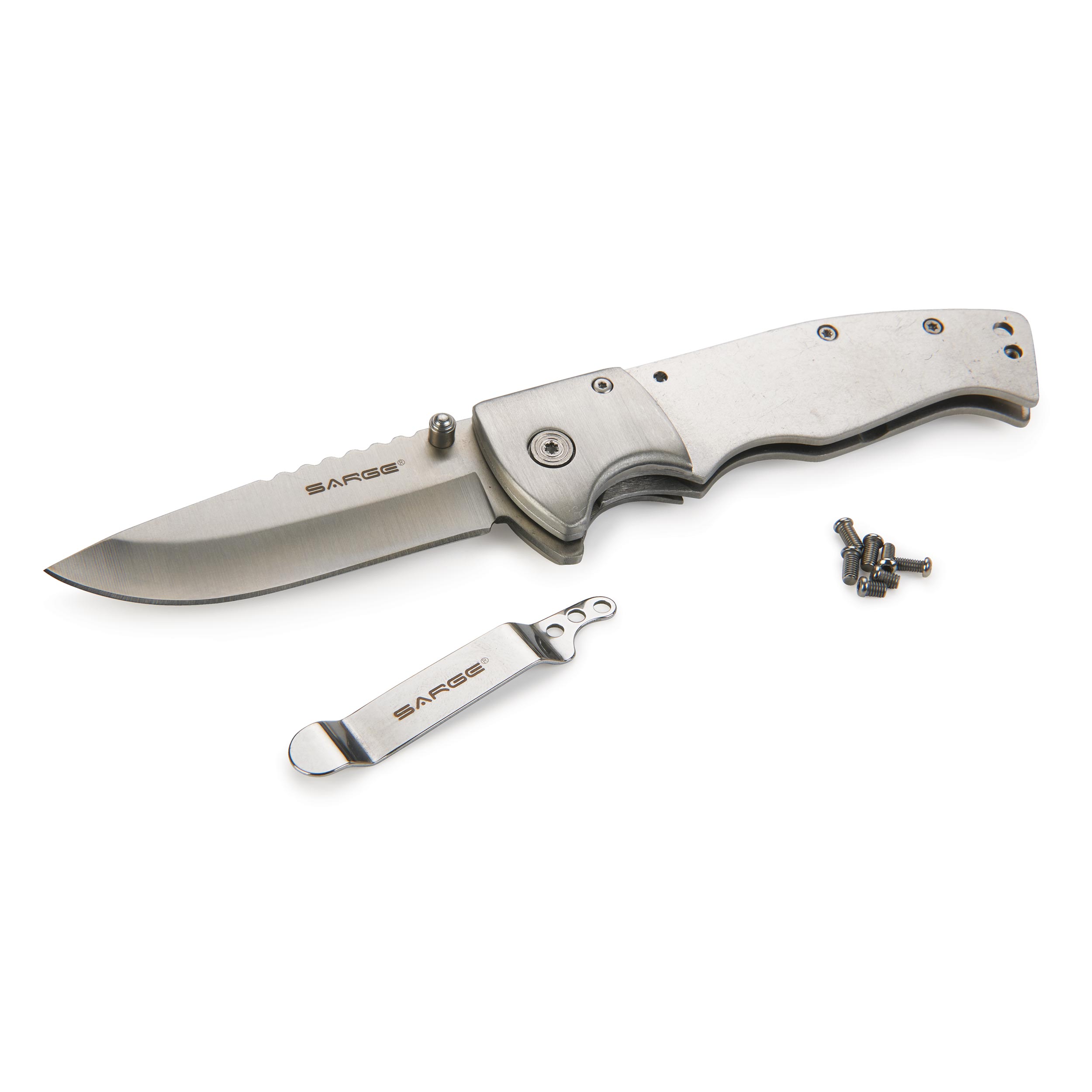 product: Sarge Liner Lock Pocketknife for Hunting and Fishing - 7-3/4
