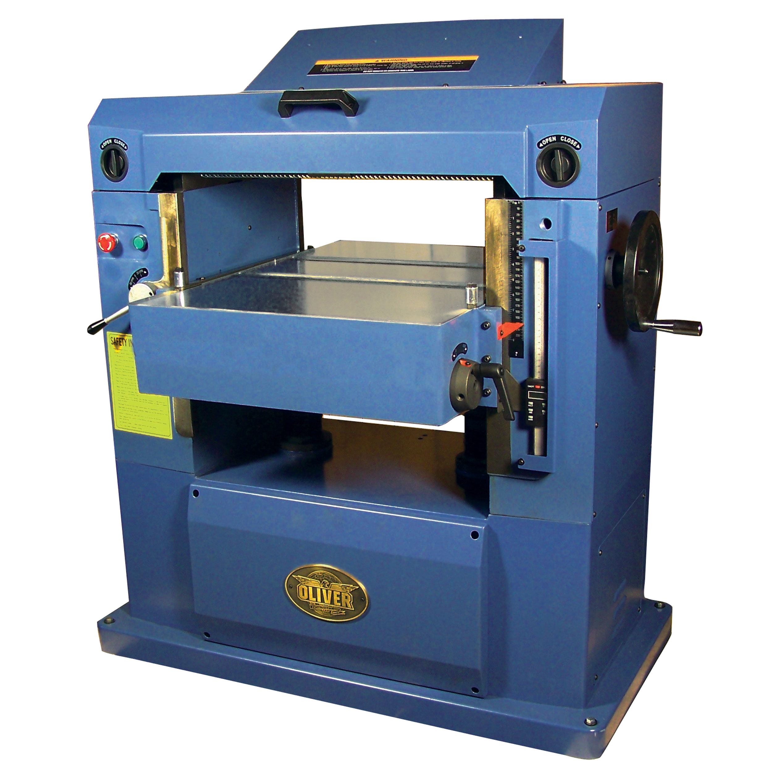 product: Oliver Machinery 22” Planer with Bryd Shelix Cutterhead 10HP 3Ph shown