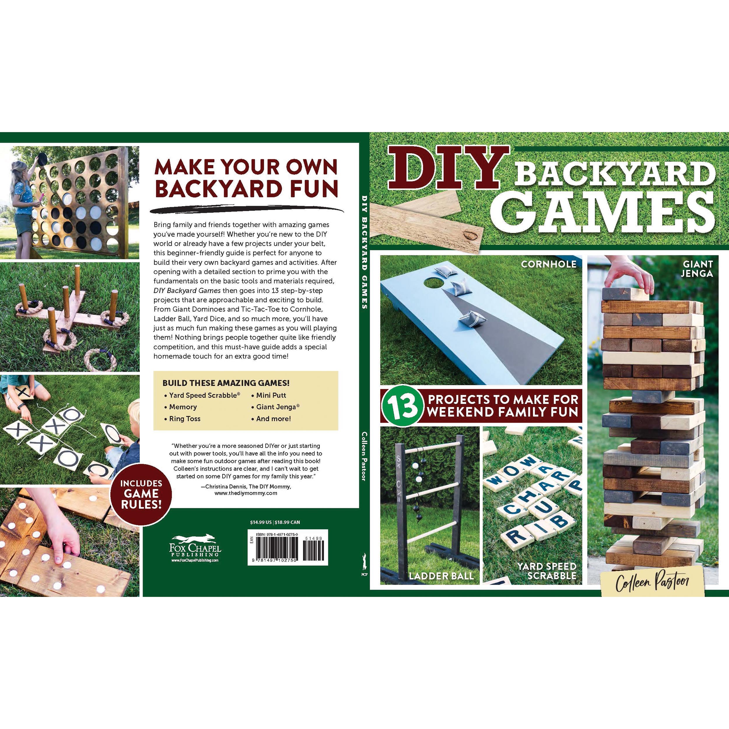 product: Fox Chapel DIY Backyard games - 13 Projects to Make for Weekend Family Fun shown