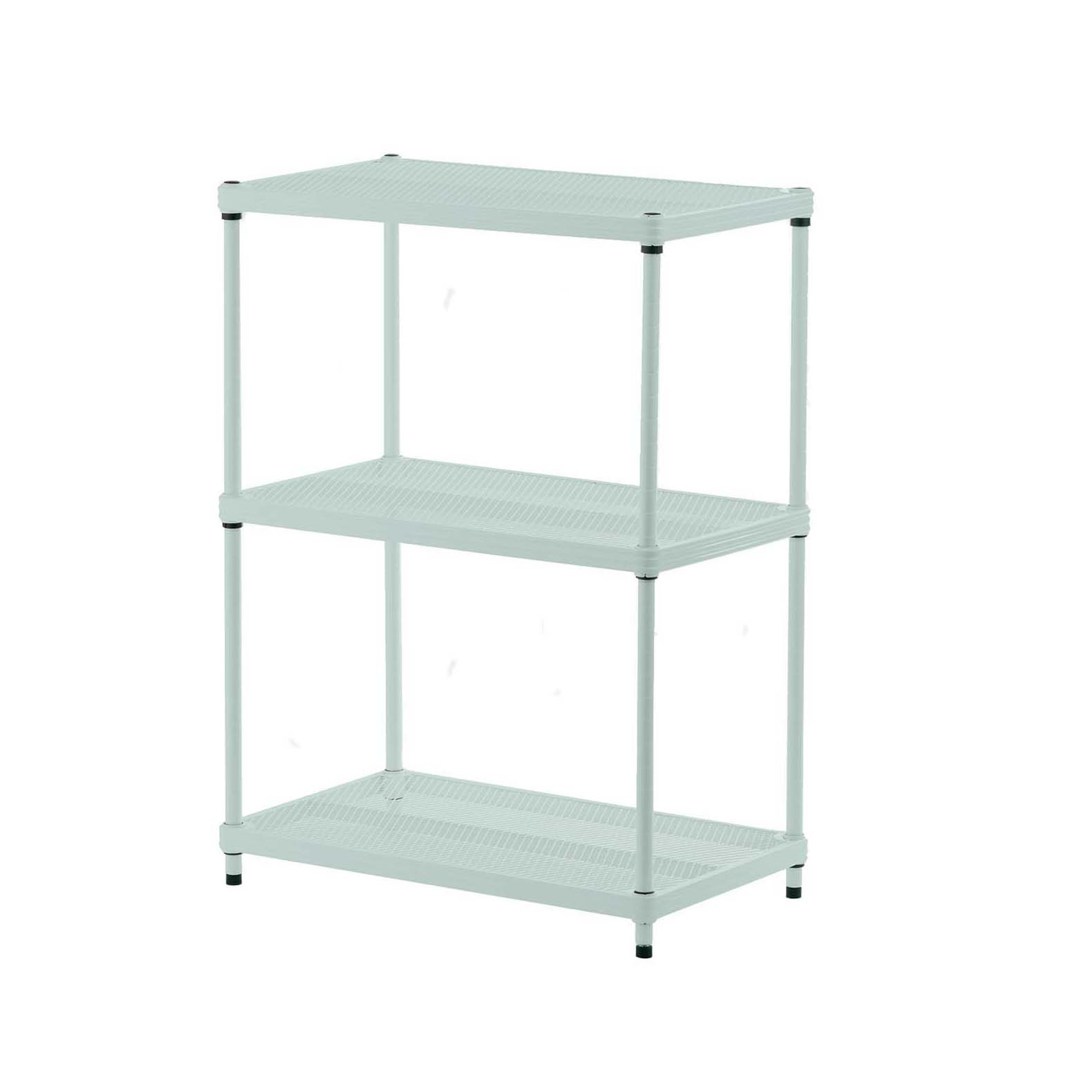 product: Design Ideas MeshWorks Shelving 3 Tier Sage Green shown