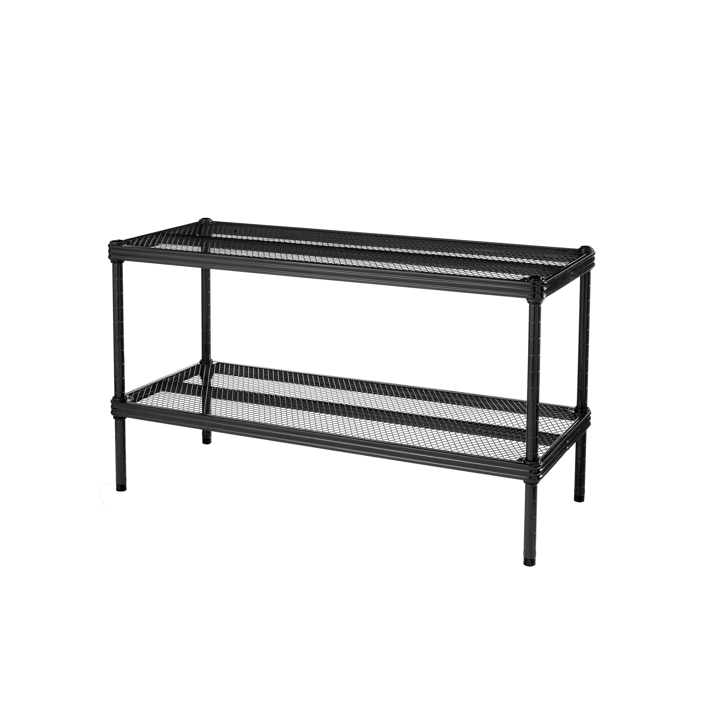 product: Design Ideas MeshWorks Shoe Shelf Black shown