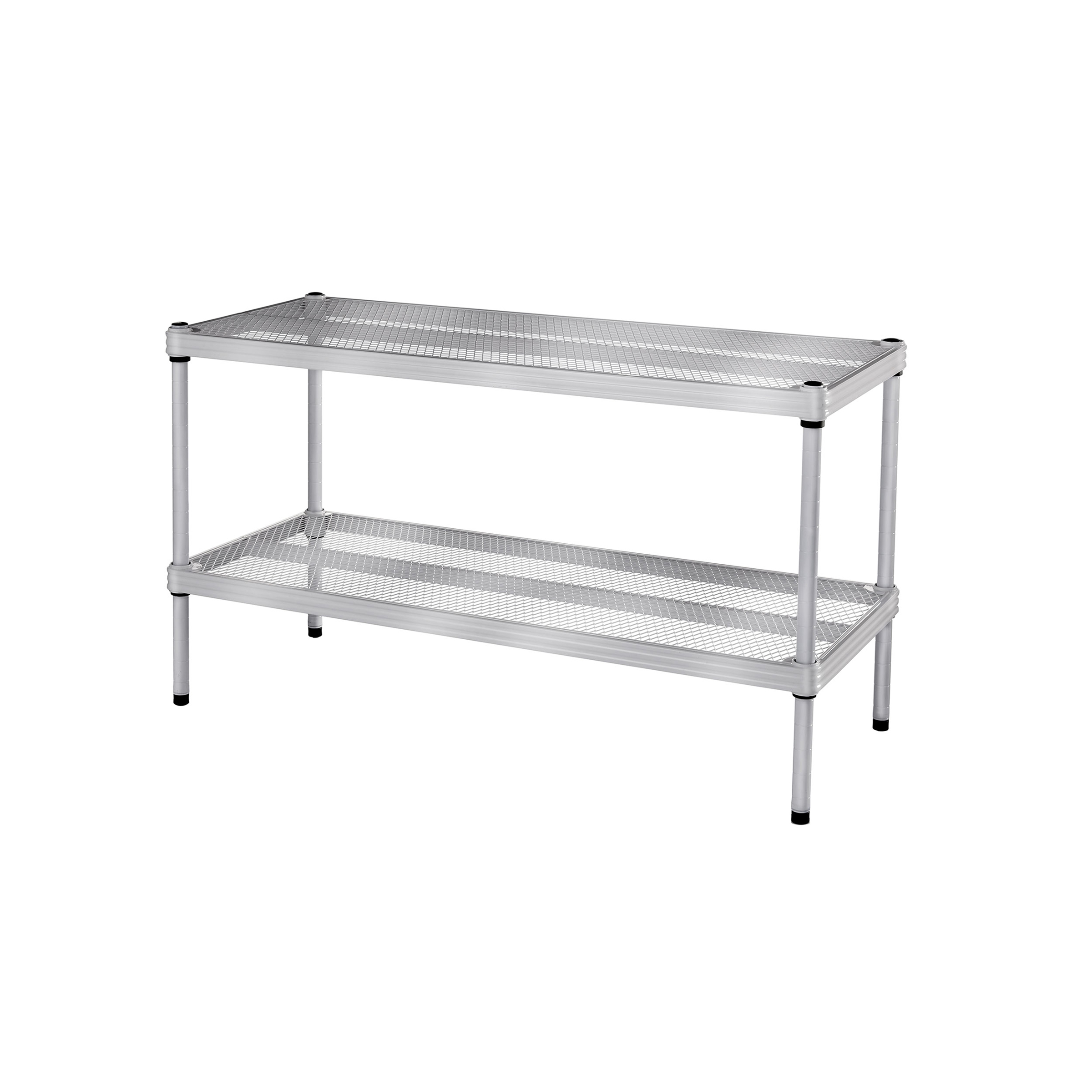 product: Design Ideas MeshWorks Shoe Shelf Silver shown