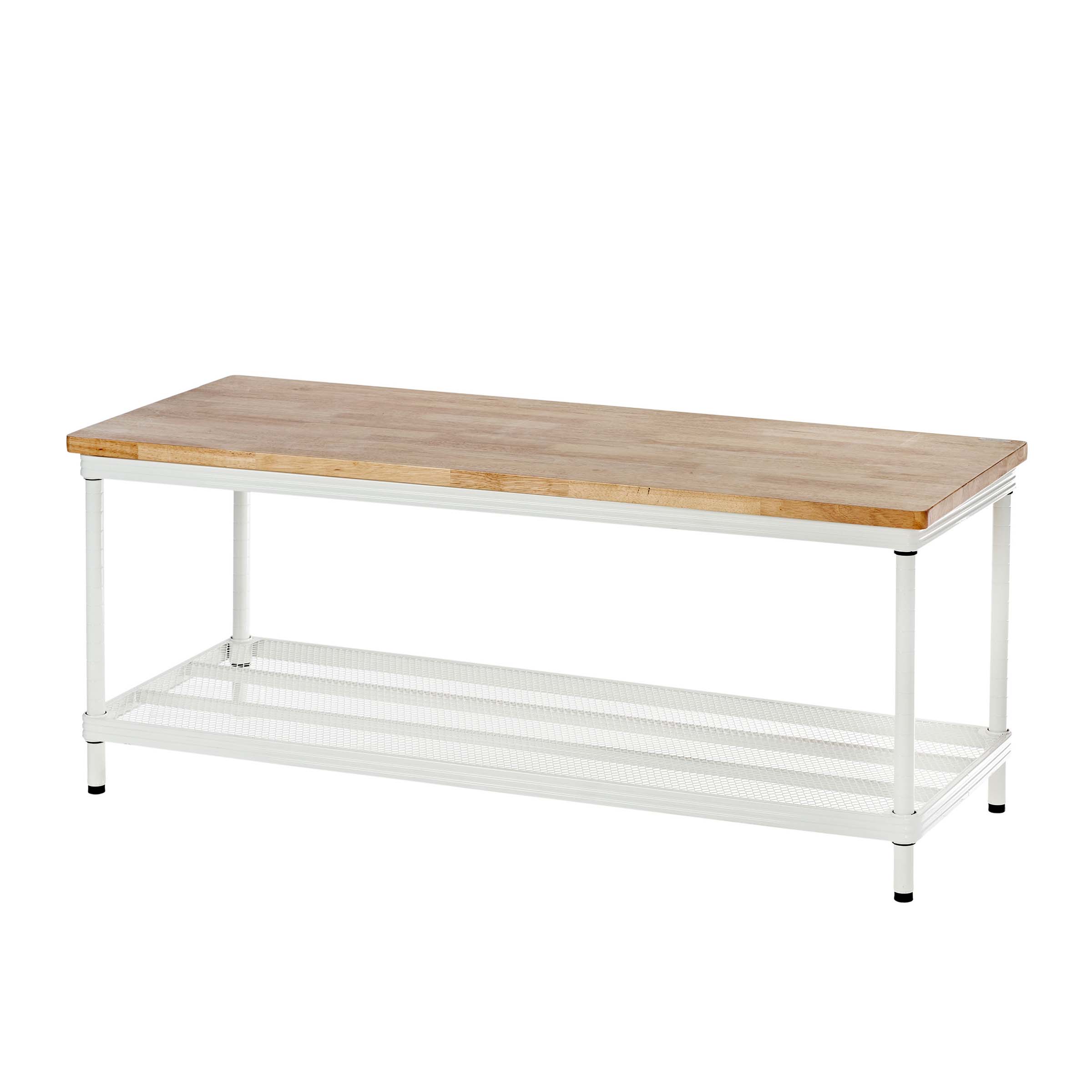 product: Design Ideas MeshWorks Entryway Bench White shown