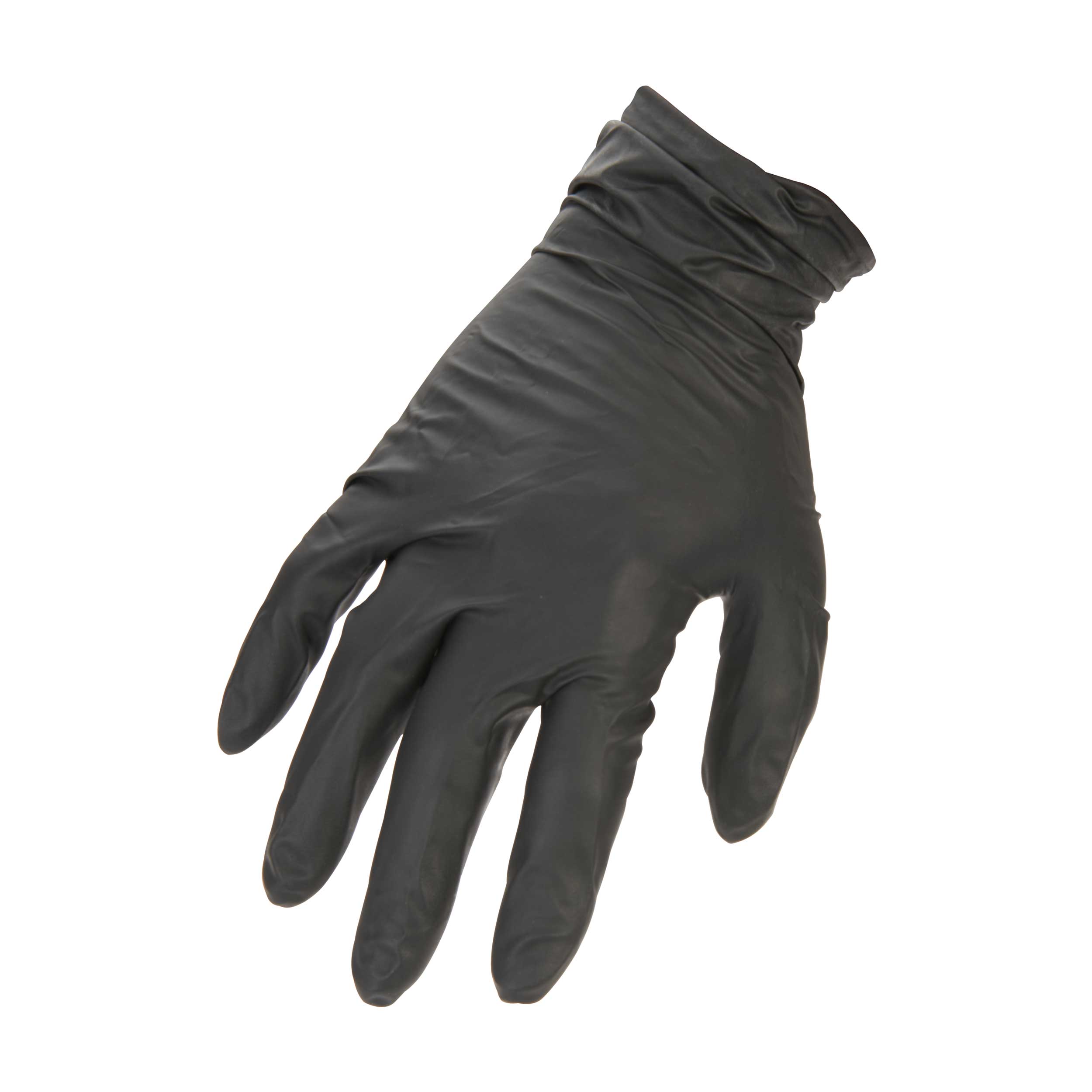 product: GRIP Black Nitrile Gloves - 9 Mil - XXL - Box of 50 shown