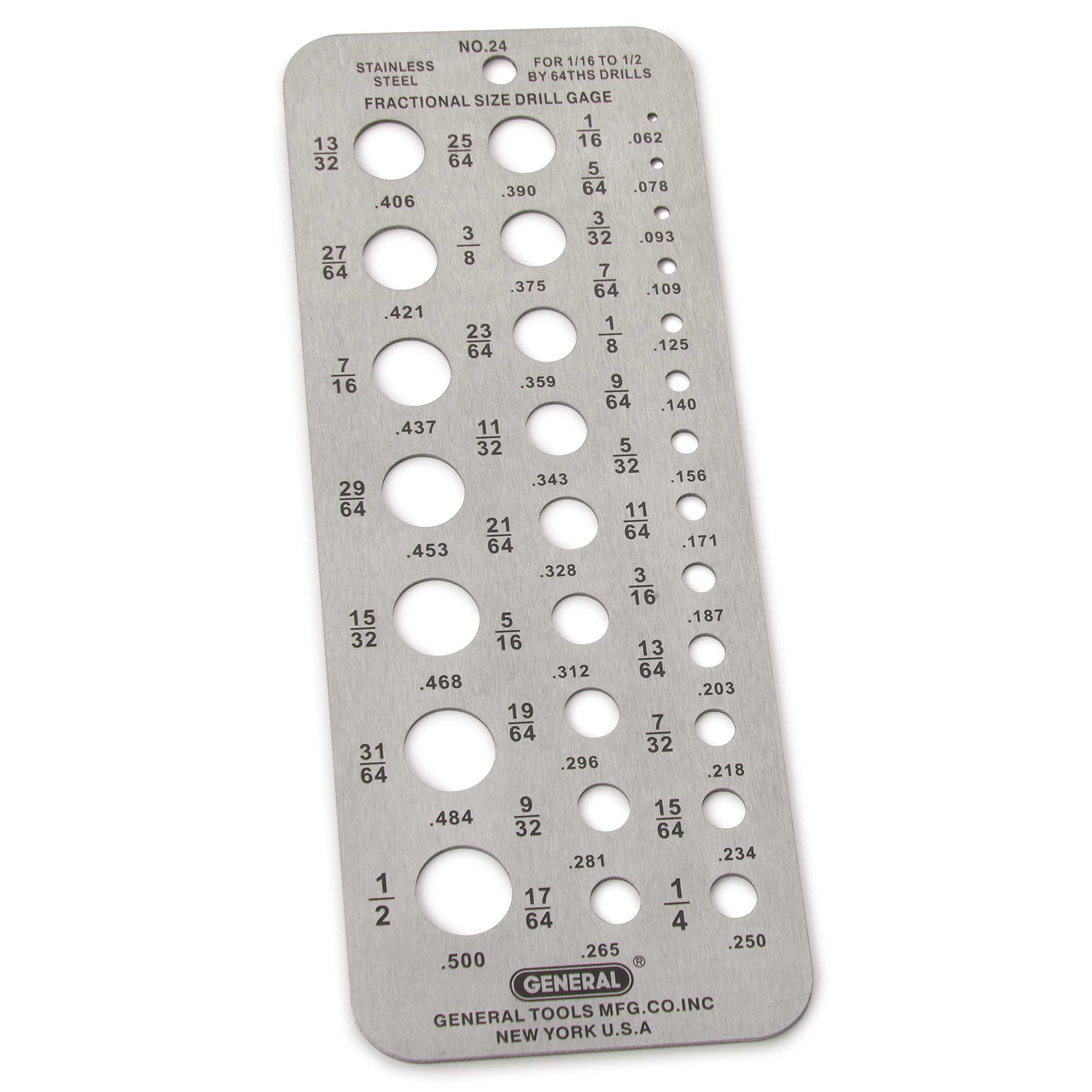 product: General Tools Hobby Drill Gauge - No. 24 shown