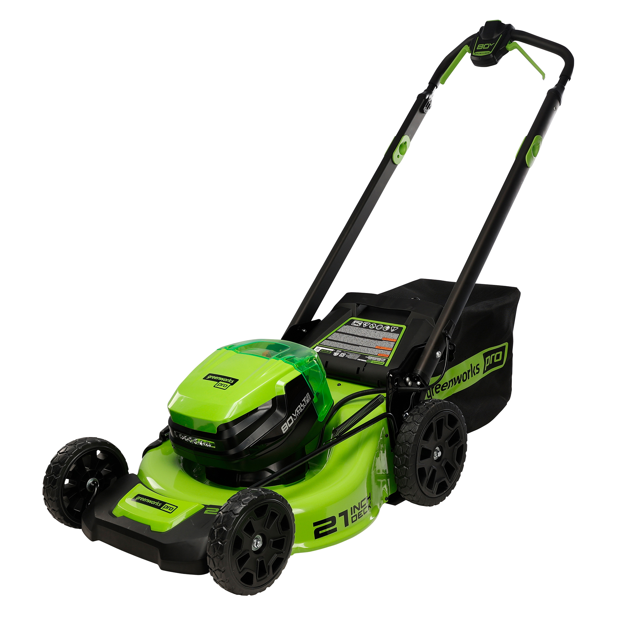 Greenworks 21"" Push Mower, Dual Battery Ports with 4.0 Ah Battery and 4A Rapid Charger -  2541202VT