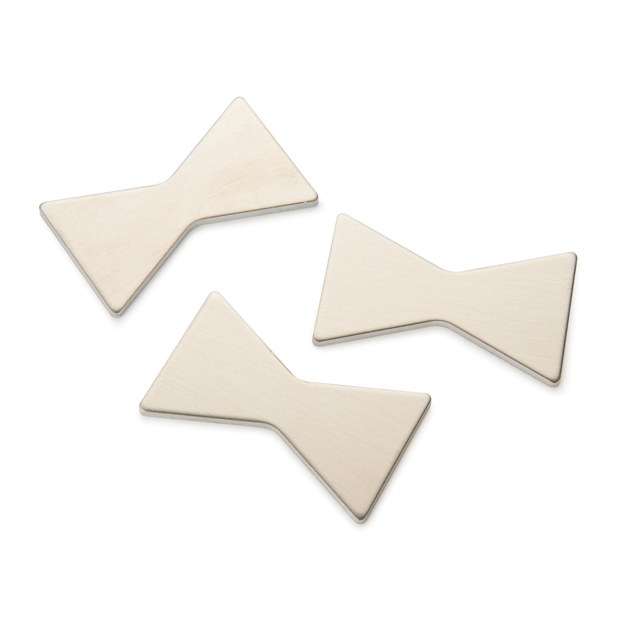 product: WoodRiver Aluminum Bowtie Inlays - Small - 3 Pack shown