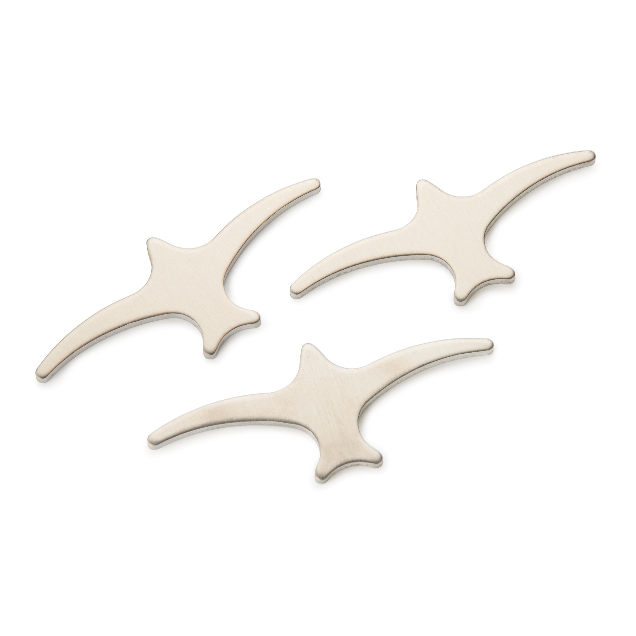 product: WoodRiver Aluminum Seagull Inlays - Small - 3 Pack shown