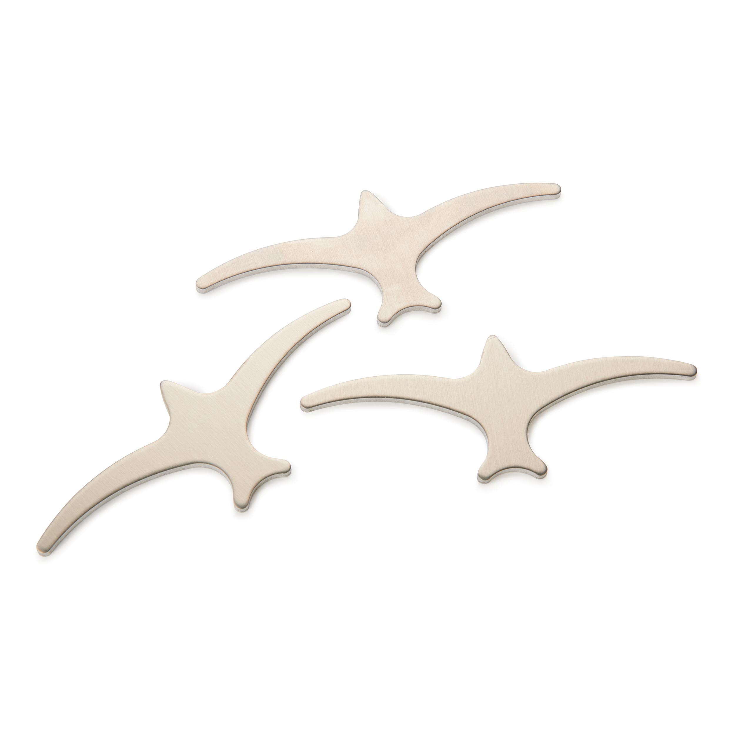 product: WoodRiver Aluminum Seagull Inlays – Large - 3 Pack shown