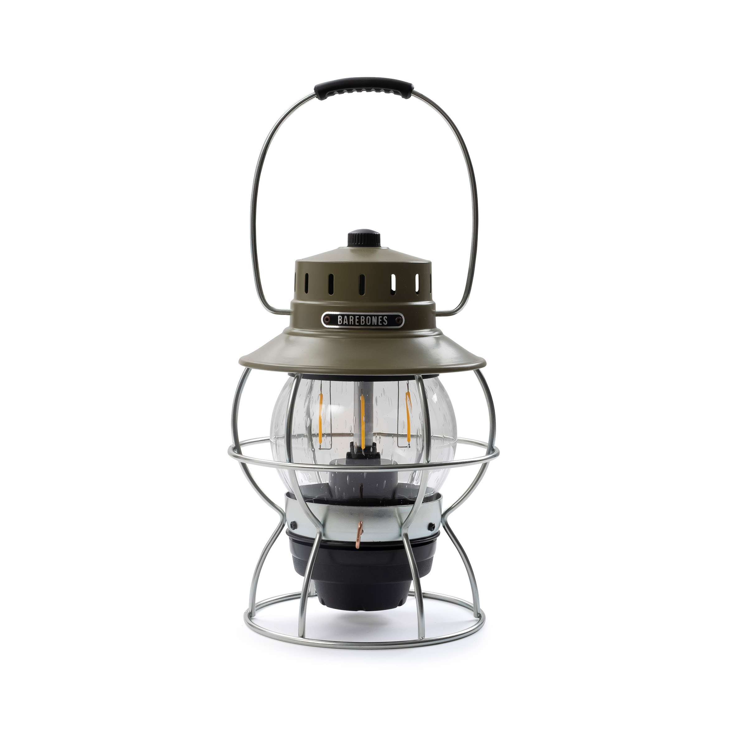 product: Barebones Railroad Lantern Olive Drab shown