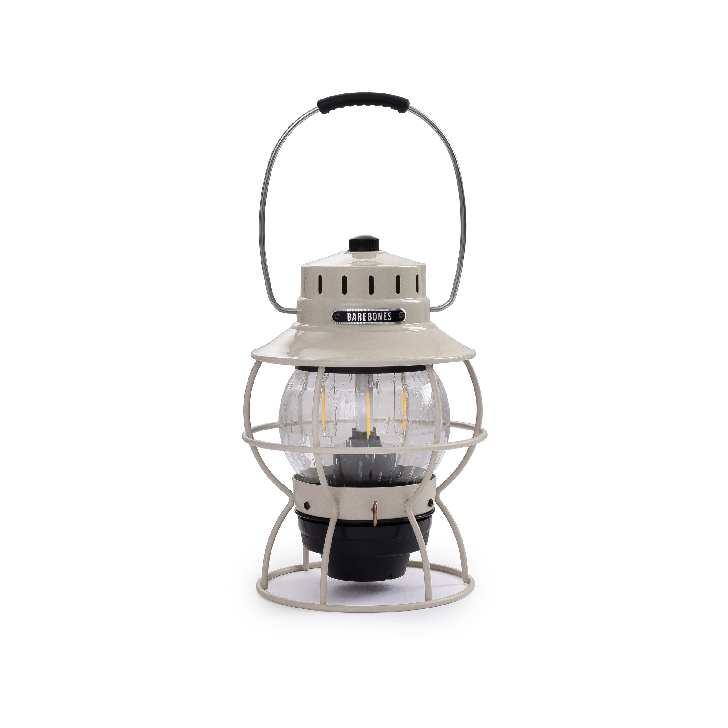 product: Barebones Railroad Lantern Vintage White shown