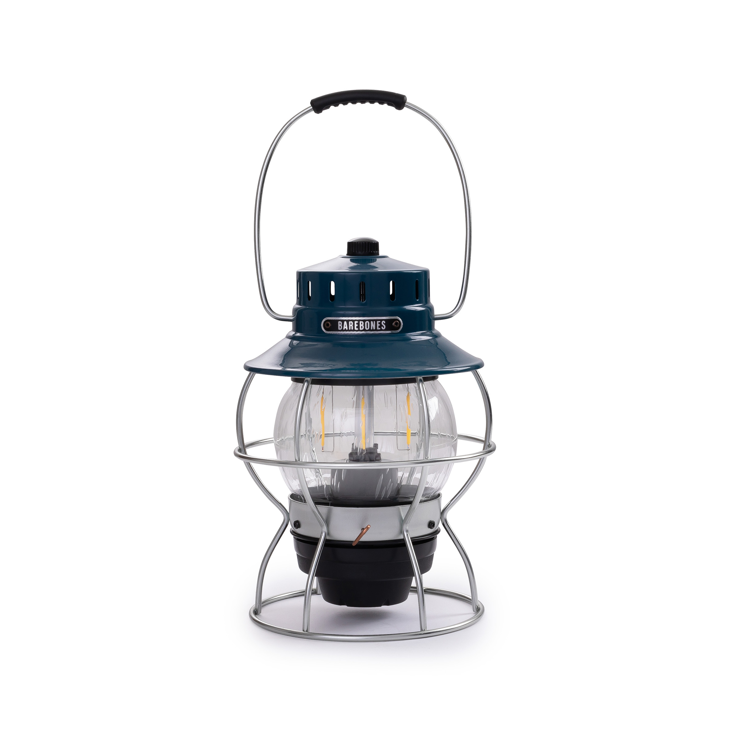 product: Barebones Railroad Lantern Ocean Blue shown